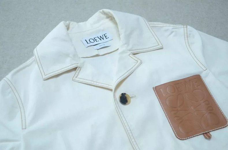 Loewe LOEWE White American windbreaker coat Size S / US 4 / IT 40 - 4 Thumbnail