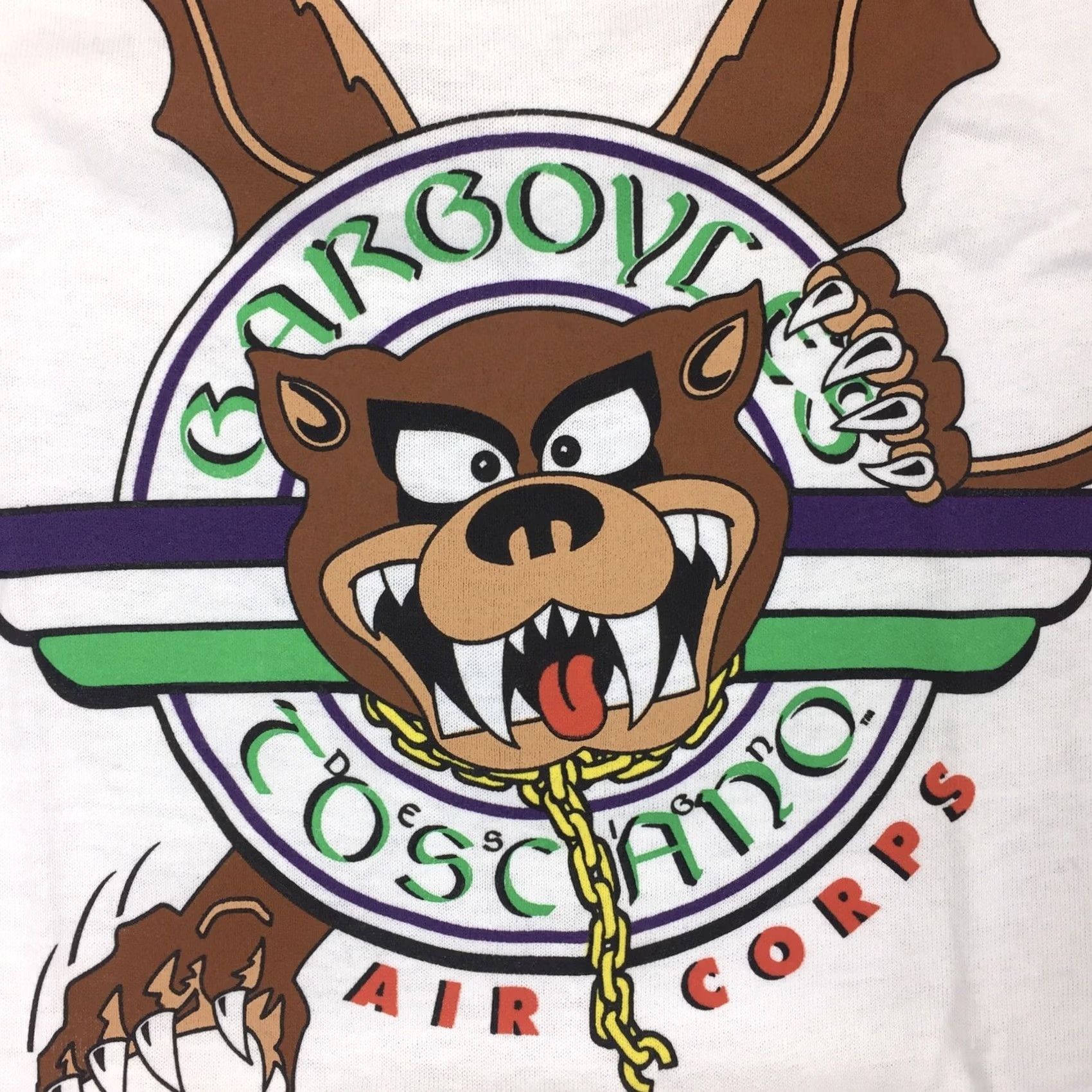 Hanes vtg 90s UNITED STATES ARMY AIR CORPS GARGOYLES T-SHIRT MEDIUM cartoon Hanes White Men 80s 90s Crew Neck Short Sleeve Vintage DEADSTOCK Size US M / EU 48-50 / 2 - 7 Thumbnail