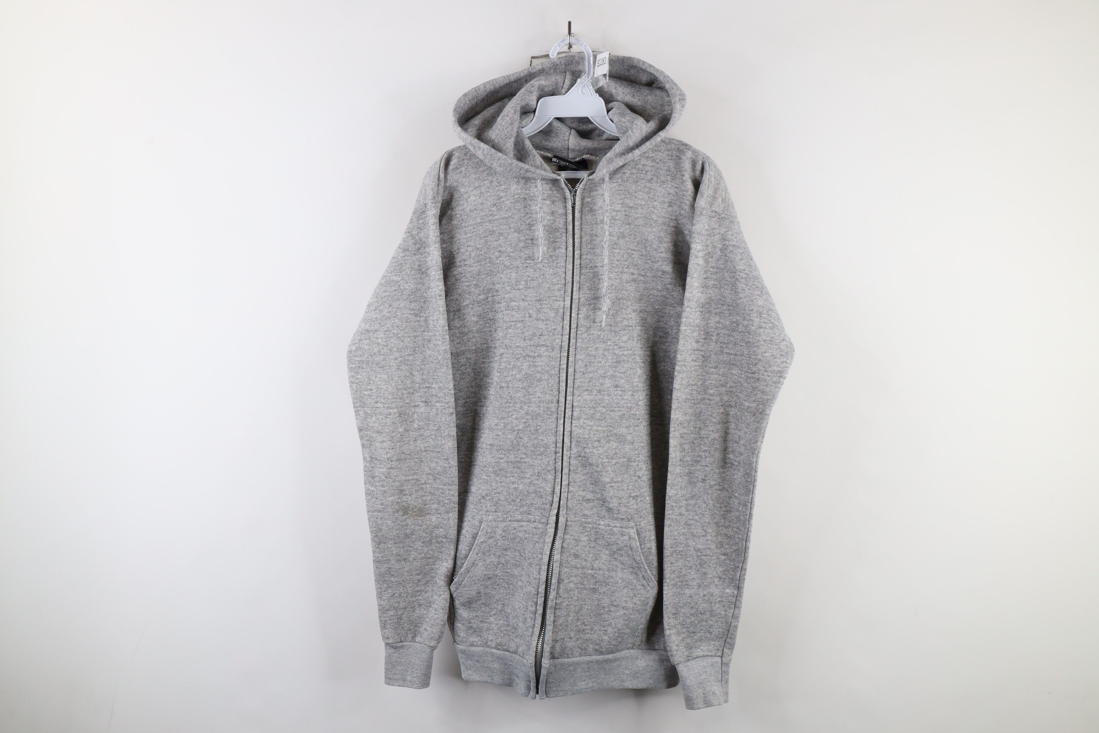 Vintage Vintage 70s 80s Streetwear Full Zip Hoodie Heather Gray USA Size US M / EU 48-50 / 2 - 1 Thumbnail