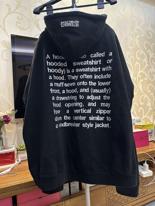 Vetements definition outlet hoodie