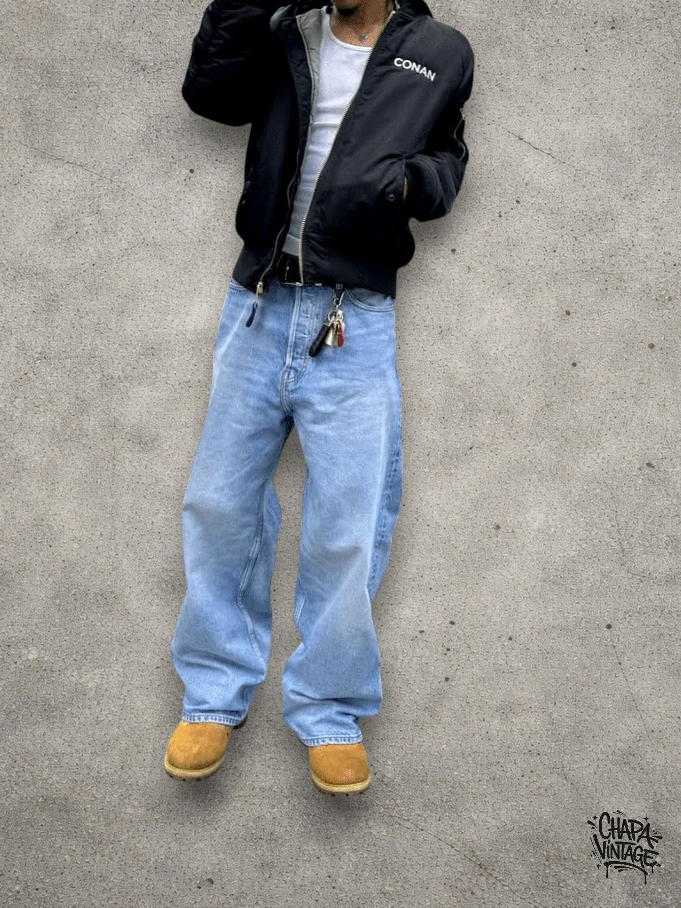 Vintage Straight leg light jeans Size US 32 / EU 48 - 3 Thumbnail