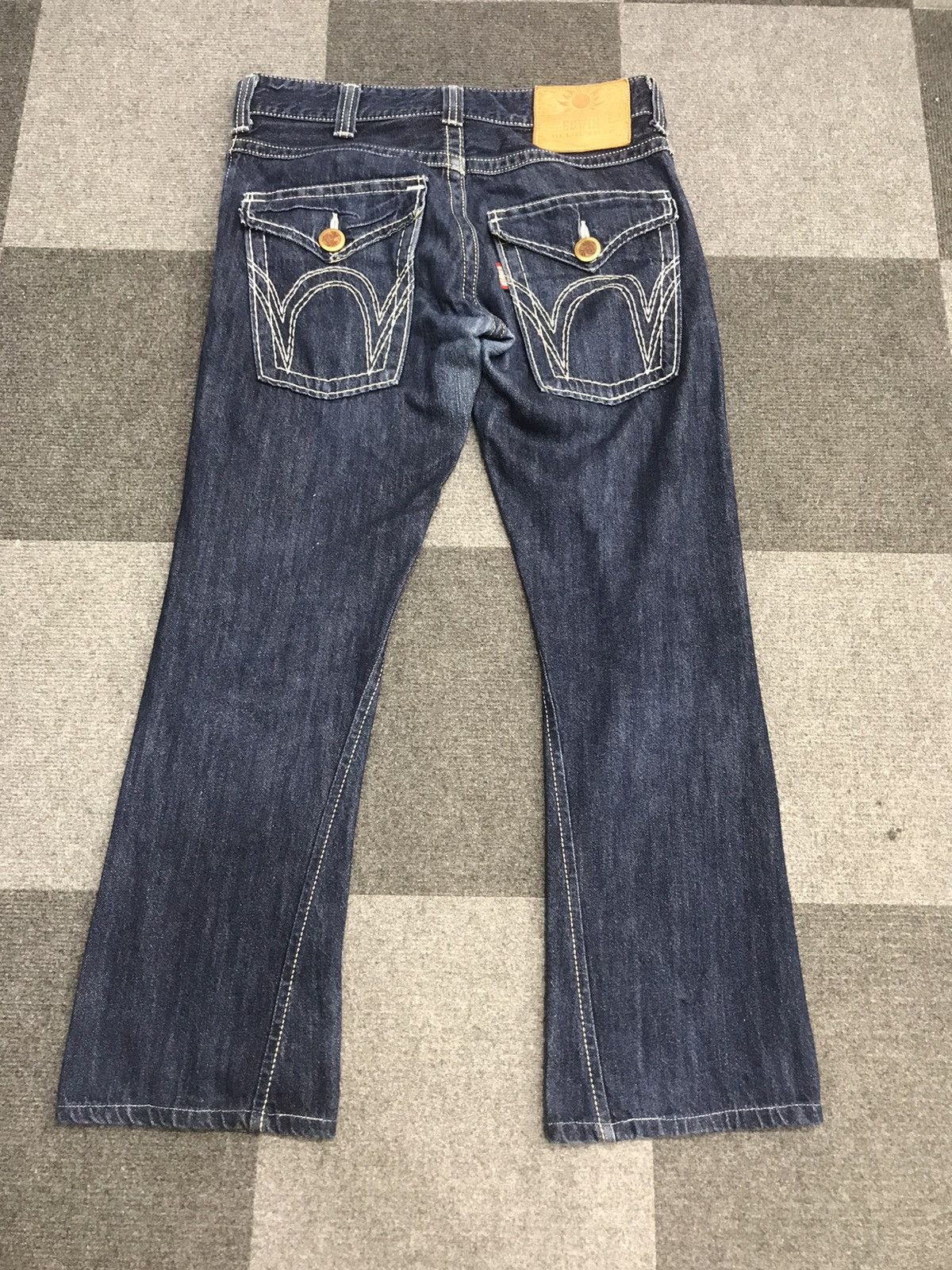Edwin 🔥FLARE🔥EDWIN 503 Blue Trip Flare Jeans Size US 31 - 11 Thumbnail