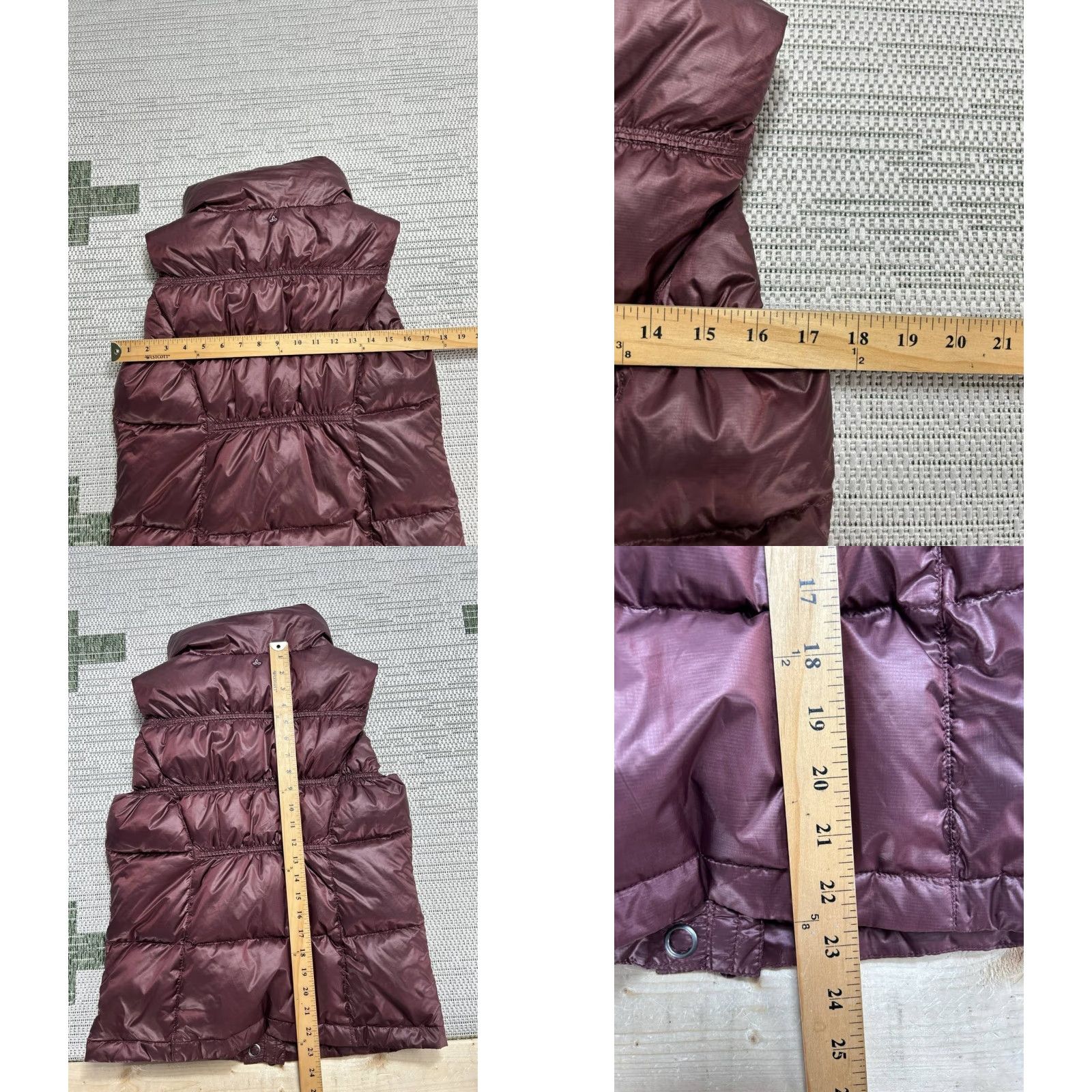 Prana Prana Milly Puffer Down Vest Women Small Red Quilted Insulated Lined Turtle Neck Vest Puffer Winter Fall Size S / US 4 / IT 40 - 8 Thumbnail