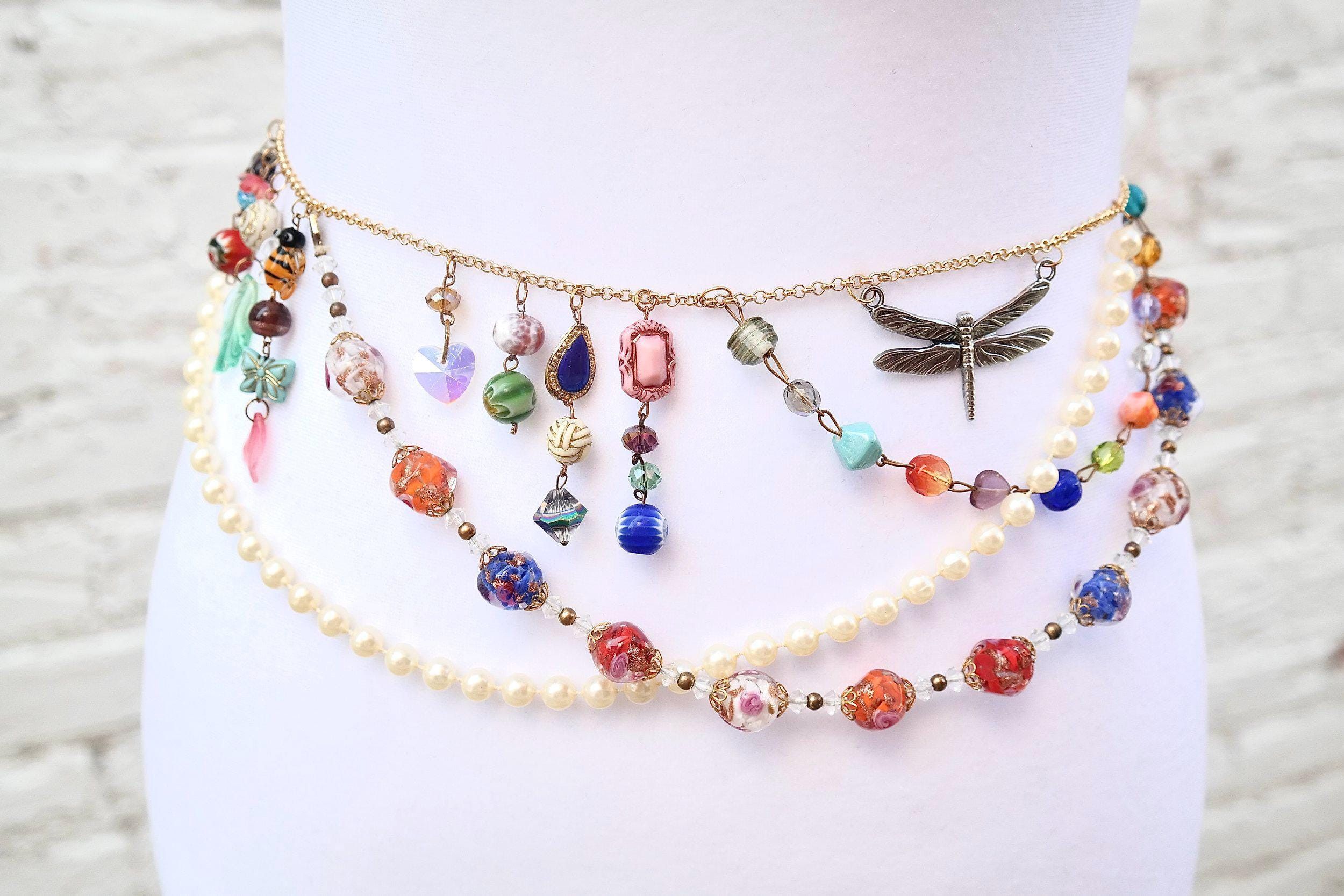 Handmade Colorful Moth Waist Chain Size ONE SIZE - 1 Thumbnail