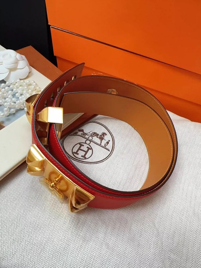 Hermes Hermes CDC Gold Buckle Leather Belt-2506 Size ONE SIZE - 4 Thumbnail