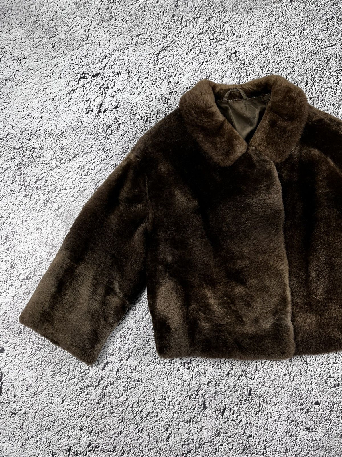 Vintage Vintage Y2K real Fur cropped coat jacket AvantGarde 0Os Size S / US 4 / IT 40 - 2 Thumbnail