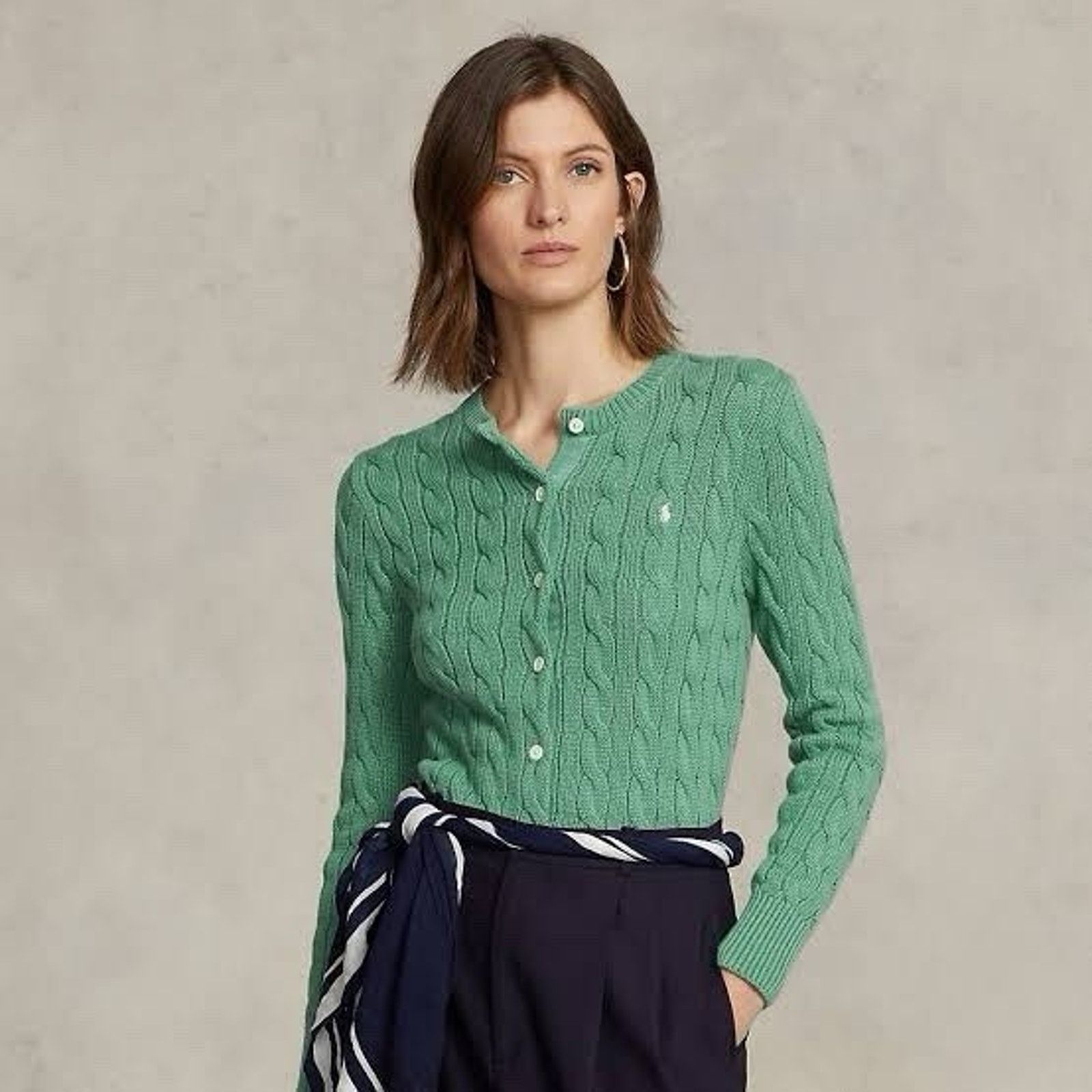 Ralph Lauren NEW Ralph Lauren Polo Women Cotton Cardigan Sweater Green M Size M / US 6-8 / IT 42-44 - 6 Thumbnail