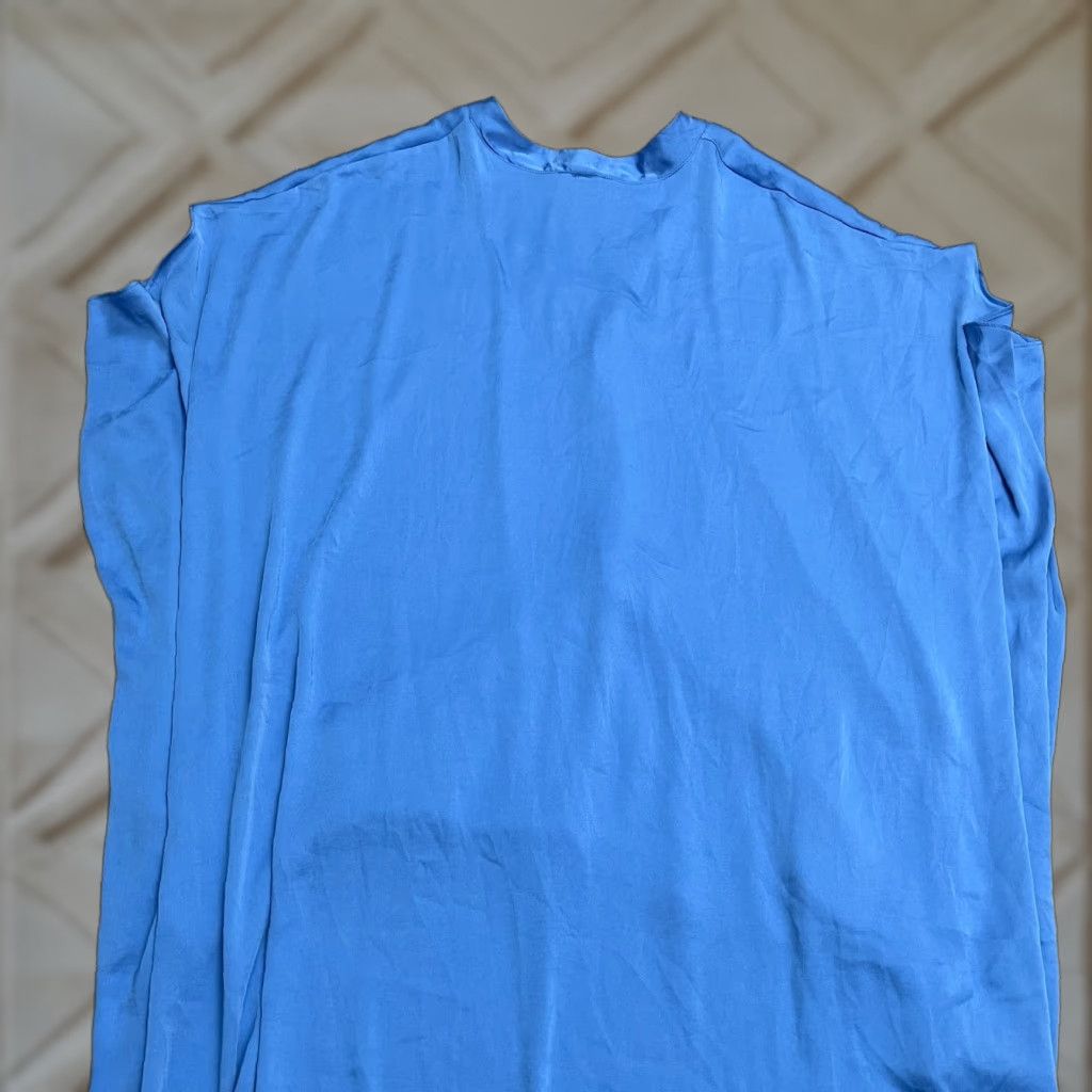 Vintage Tyche Blouse Tunic Vest Sleeveless V-Neck Knit Oversized Casual Blue Womens Large Regular Shirt Size L / US 10 / IT 46 - 1 Thumbnail