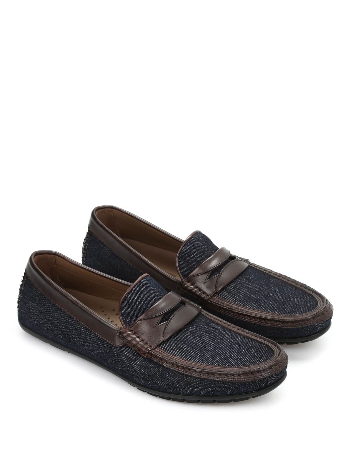 Dolce & Gabbana o1y0125 Denim Loafers in Midnight Blue/Dark Brown Size US 11.5 / EU 44-45 - 4 Thumbnail