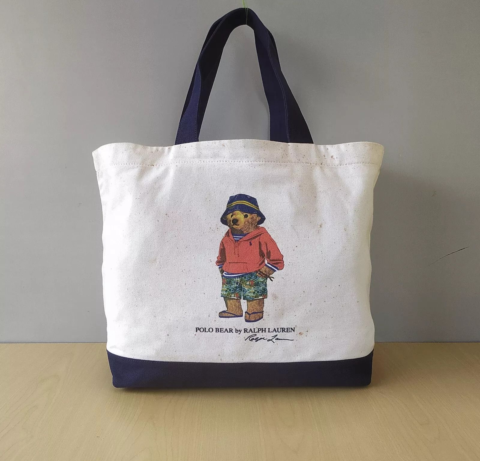 【希少レア】Vintage Ralph Lauren Polo Bear Bag Vintage Polo Ralph Lauren Bear Graphic Natural Tote Bag - Etsy