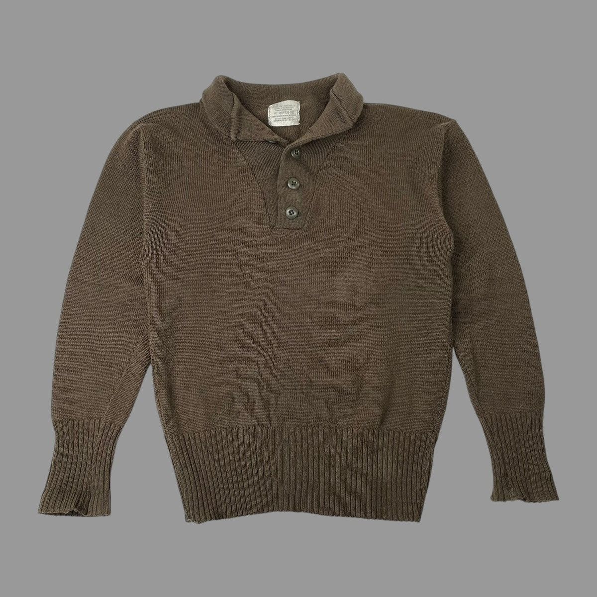 Vintage Vintage 1960s knit military sweater Size US M / EU 48-50 / 2 - 1 Thumbnail