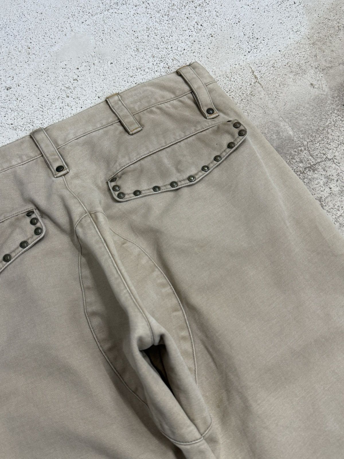 Japanese Brand Vintage Y2K Rescue Squad Studded Pocket High Oz Denim Size US 32 / EU 48 - 16 Thumbnail