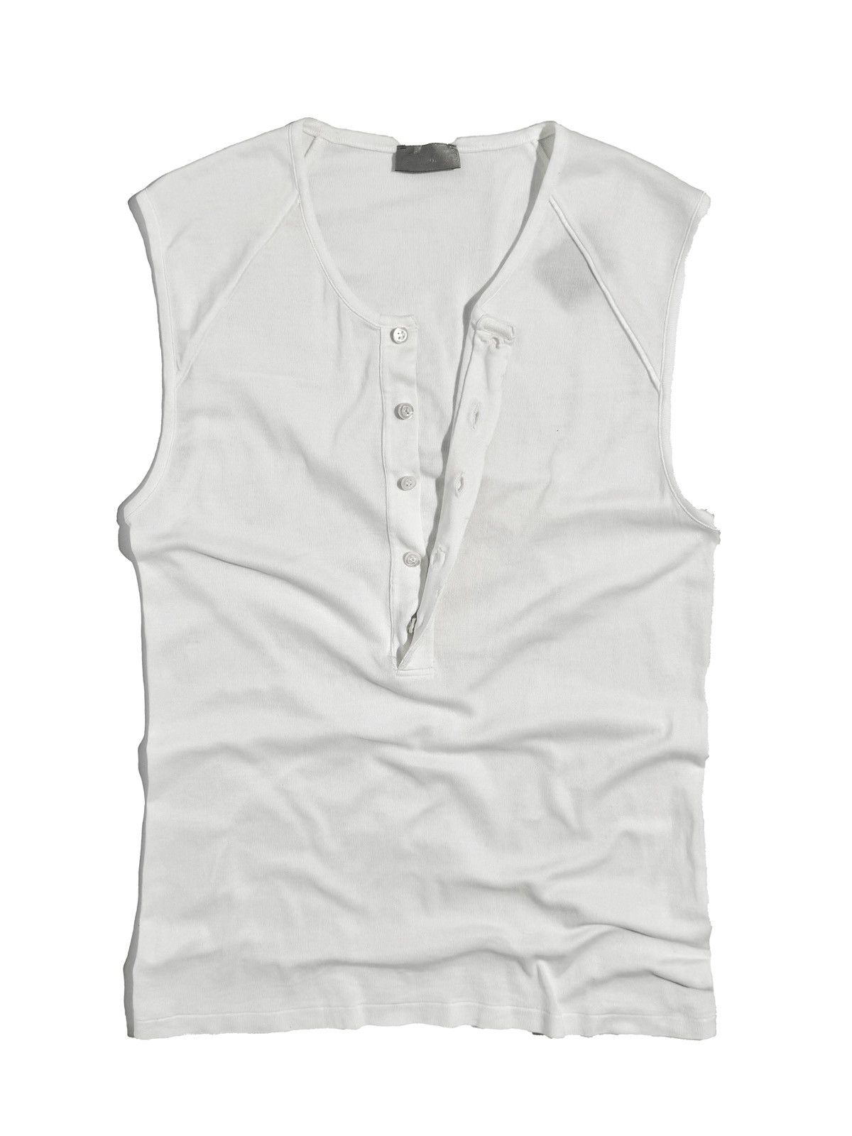 Dior SS02 Dior Homme “Boys Don’t Cry” White Buttons Up Sleeveless Size US M / EU 48-50 / 2 - 2 Thumbnail