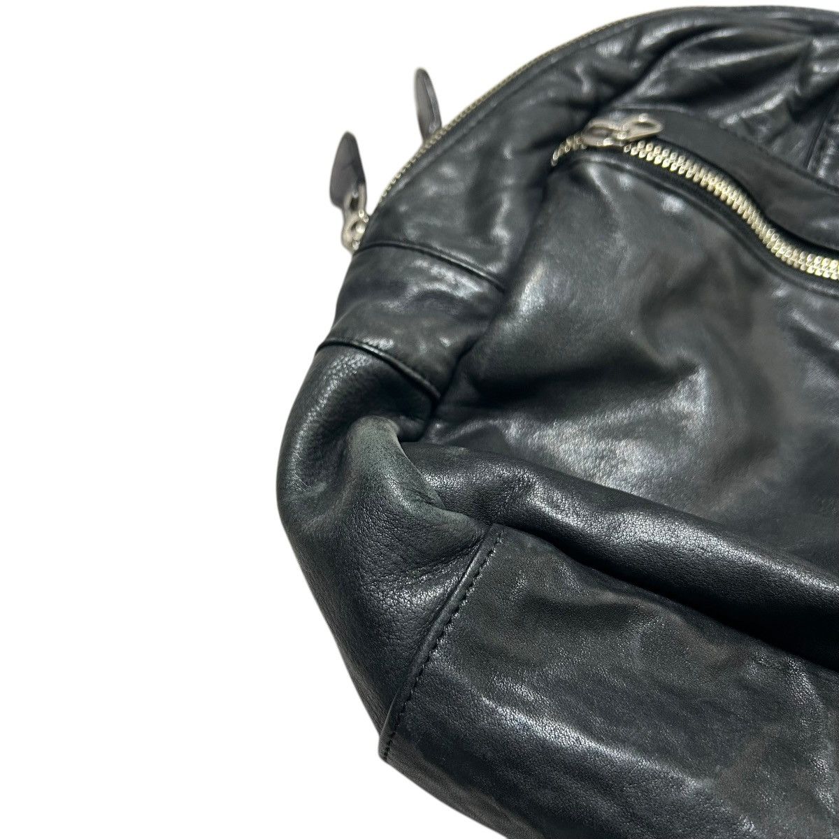 Designer × Vintage × Yohji Yamamoto Vintage Yohji Yamamoto black multi zip leather bag Size ONE SIZE - 16 Thumbnail