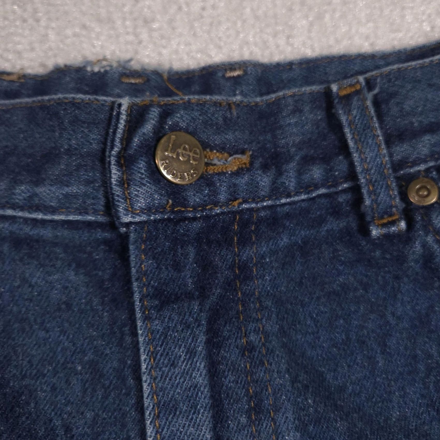 Lee VINTAGE Lee Jeans Womens 14 Blue Relaxed Tapered Medium Wash Denim Pants 90s Size 36" / US 14 / IT 50 - 5 Thumbnail