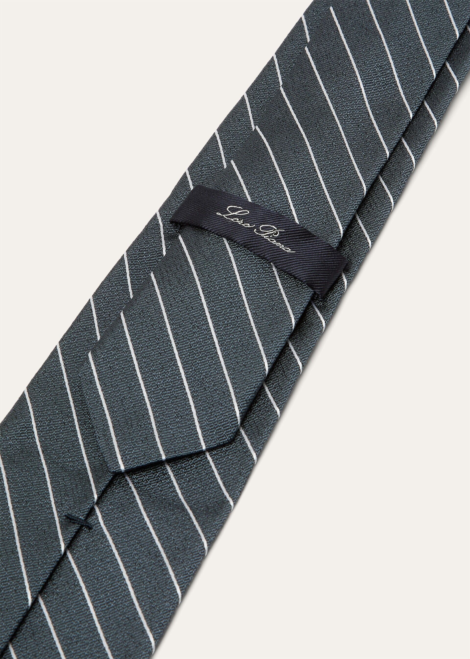 Loro Piana os11x0426 FAQ9151 Size: OS / Yale Tie in Dark Dove Grey Size ONE SIZE - 2 Thumbnail
