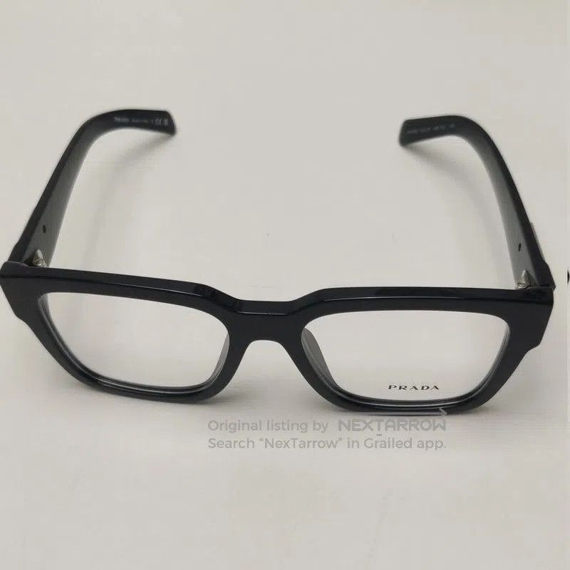 Prada Prada Black Triangle Logo Glasses. Size ONE SIZE - 9 Thumbnail