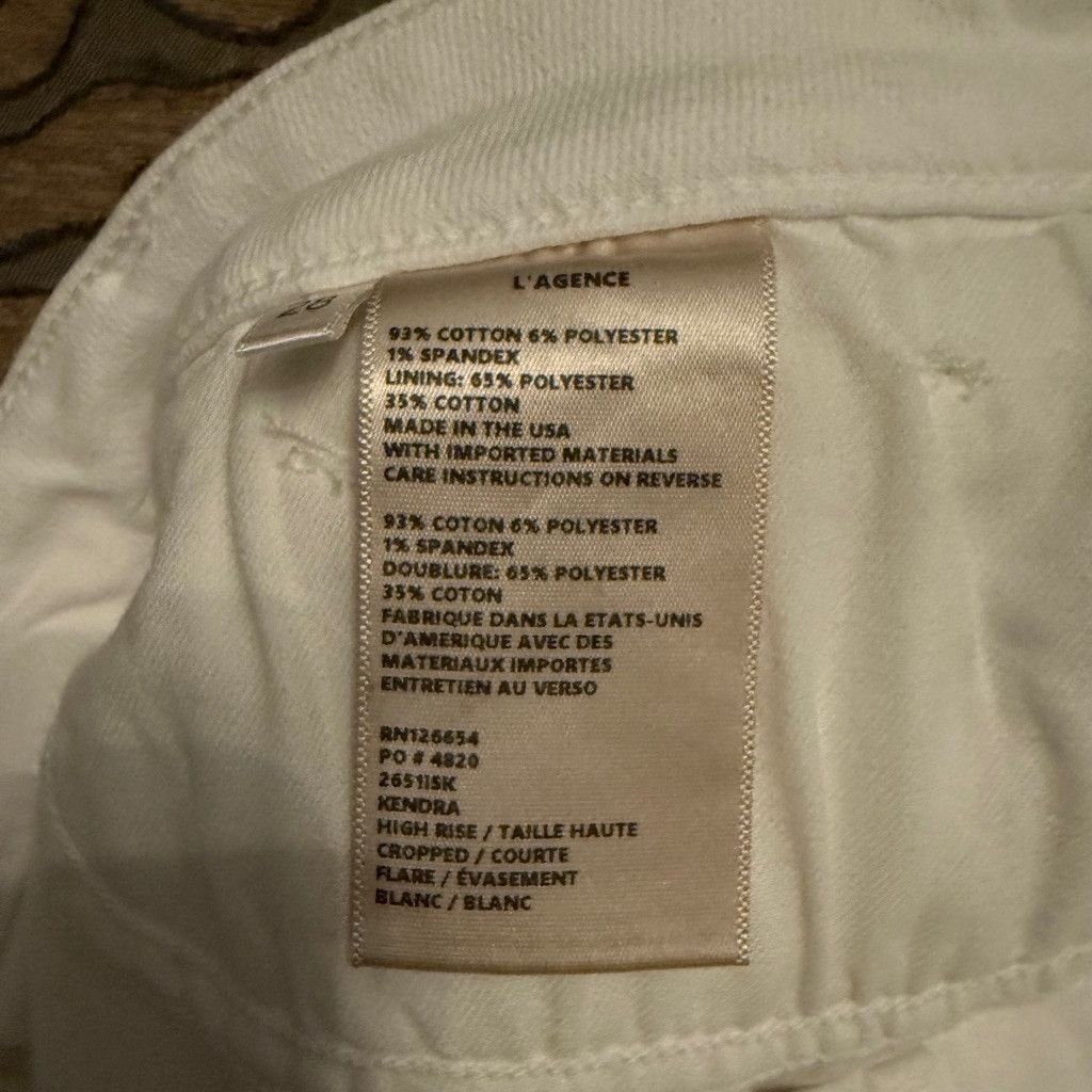 L'AGENCE Women's L’Agence Jeans 28 White Size 28" / US 6 / IT 42 - 14 Thumbnail