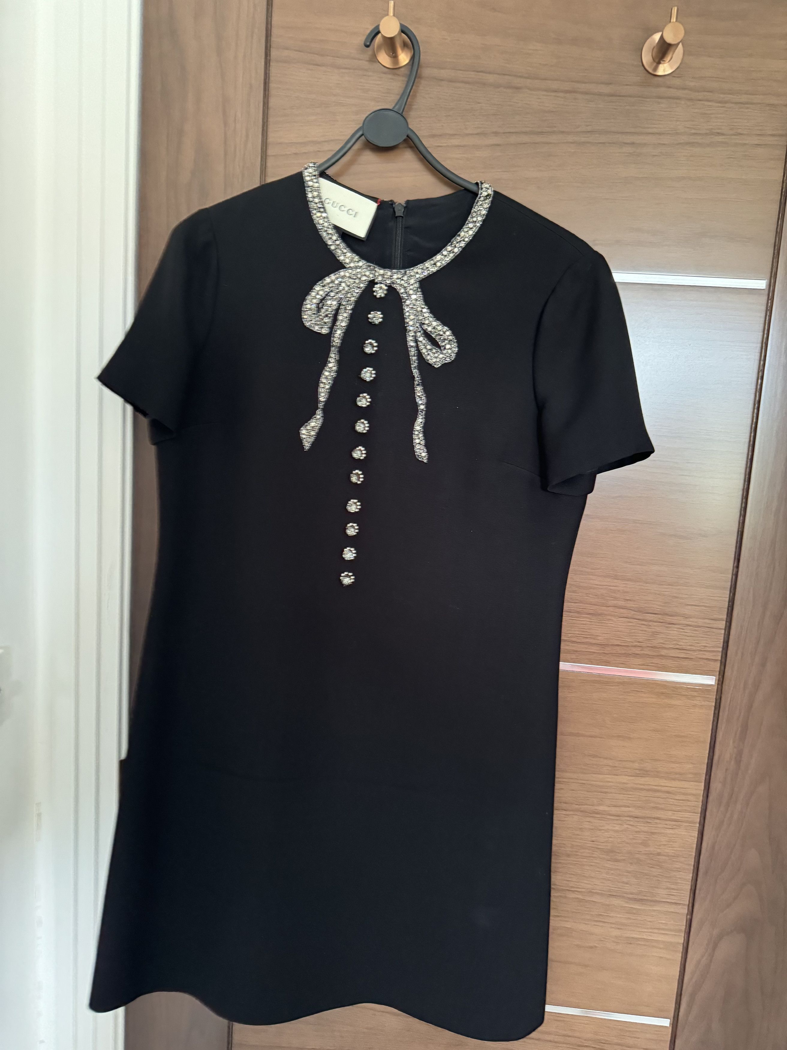 Gucci Stunning Alessandro Michele Black and Silver Diamante Dress Size M / US 6-8 / IT 42-44 - 1 Thumbnail