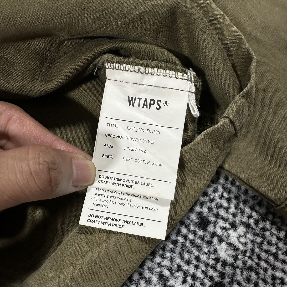 Wtaps WTAPS JUNGLE LS 01 SHIRT COTTON SATIN Size US L / EU 52-54 / 3 - 7 Thumbnail