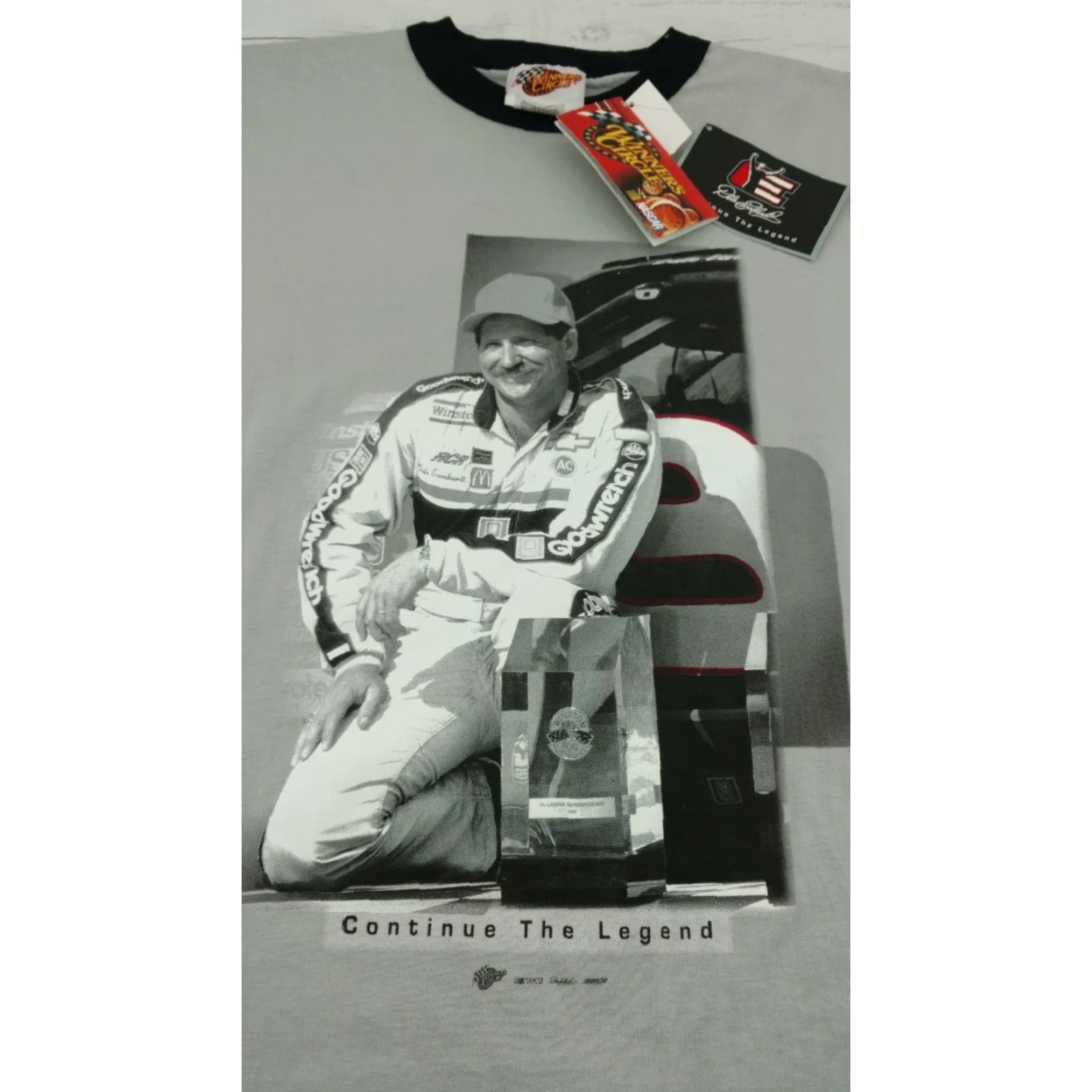 NASCAR VINTAGE Winners Circle Men's T Shirt Nascar Dale Earnhardt The Intimidator Gray Short Sleeve M Size US M / EU 48-50 / 2 - 3 Thumbnail