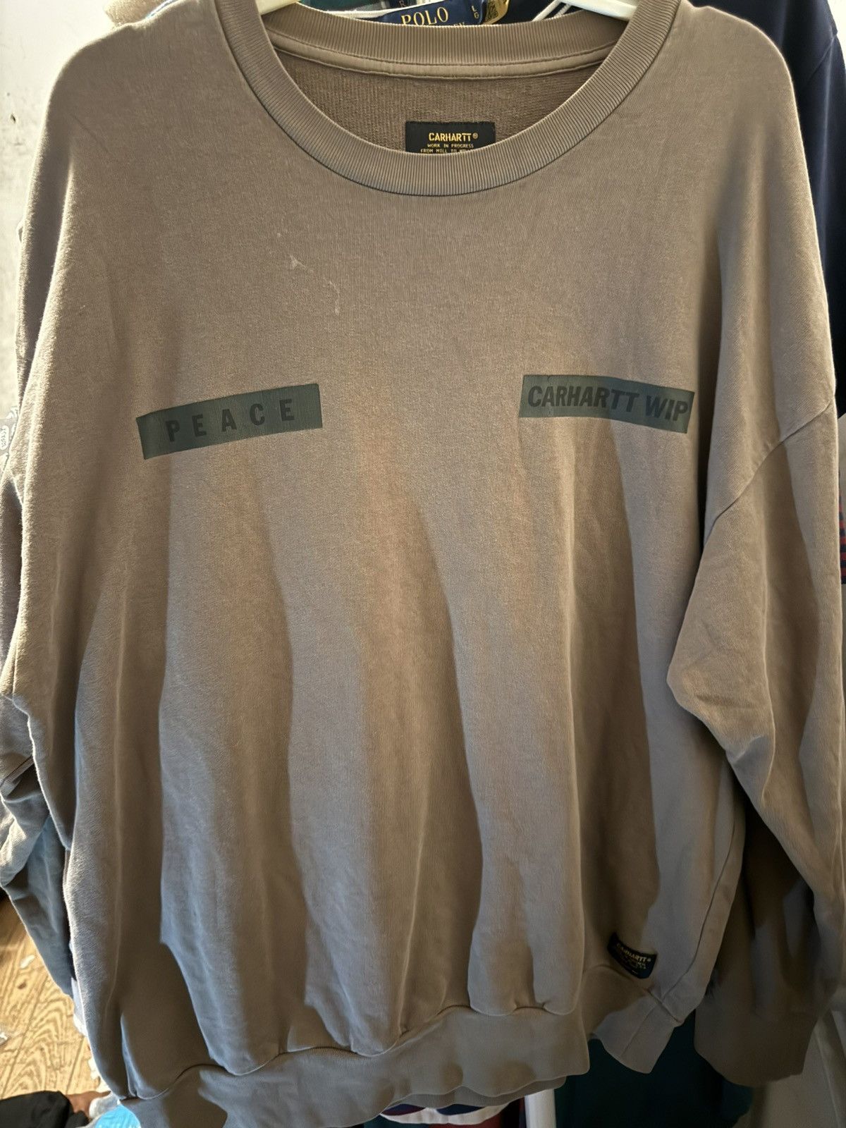 Carhartt Carhartt x WIP crewneck sweater size large brown Size US L / EU 52-54 / 3 - 1 Thumbnail