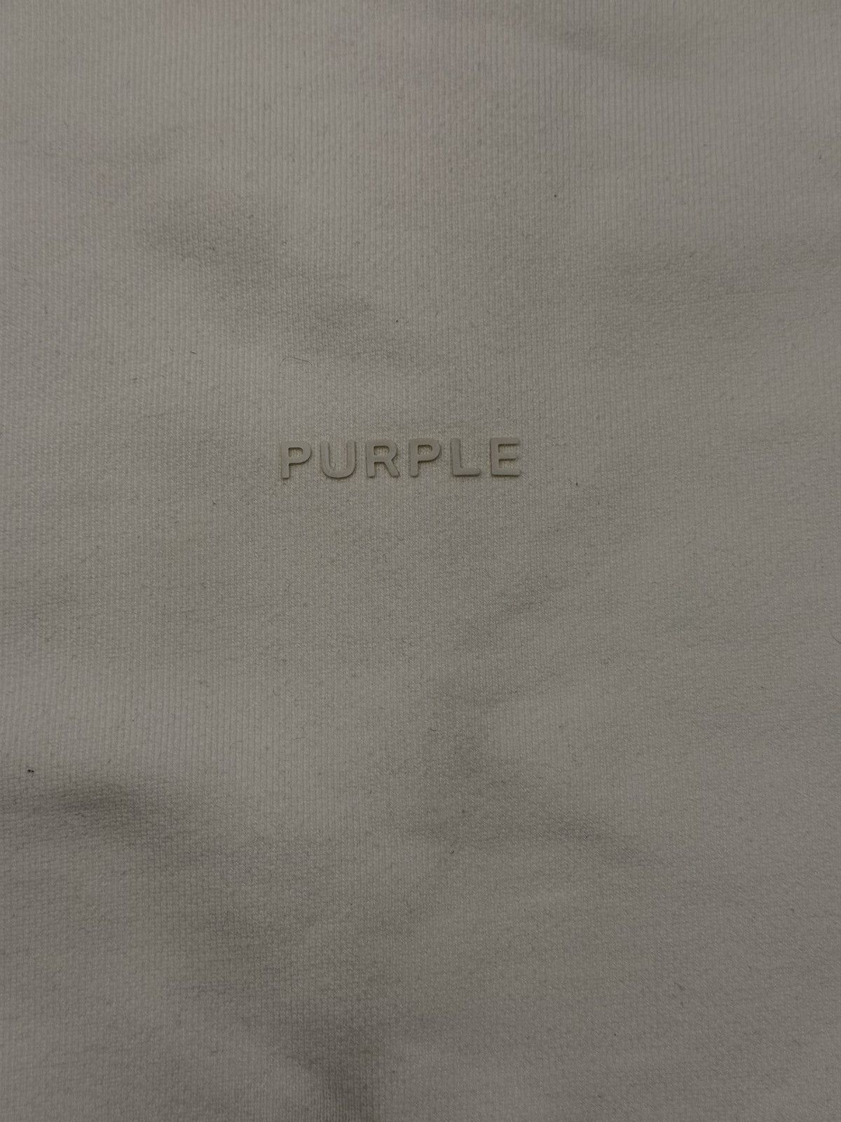 Purple Purple Brand White Hoodie Embossed Logo Size L Size US L / EU 52-54 / 3 - 3 Thumbnail