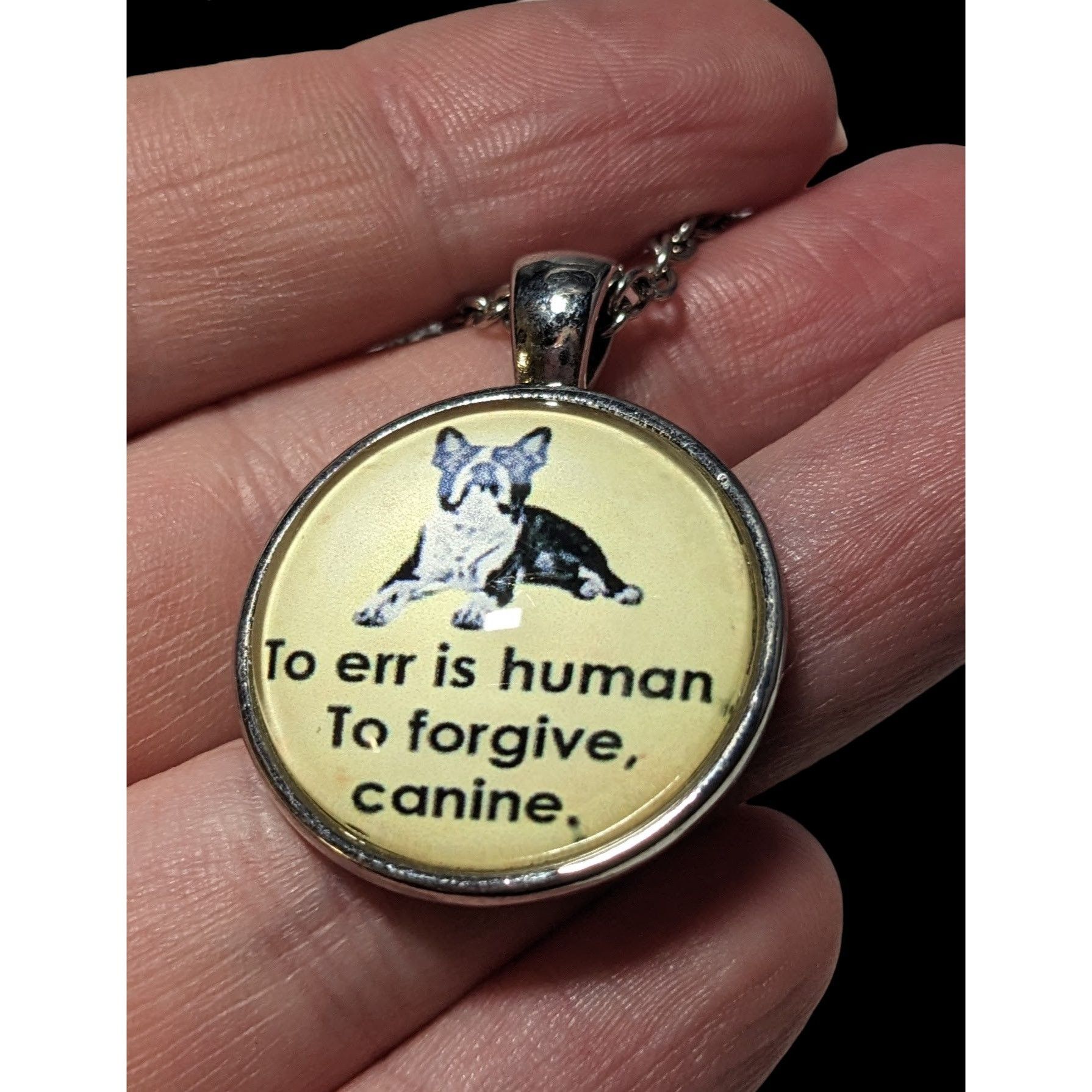 Other Yellow And Silver Dog Lover Pendant Necklace Size ONE SIZE - 2 Thumbnail