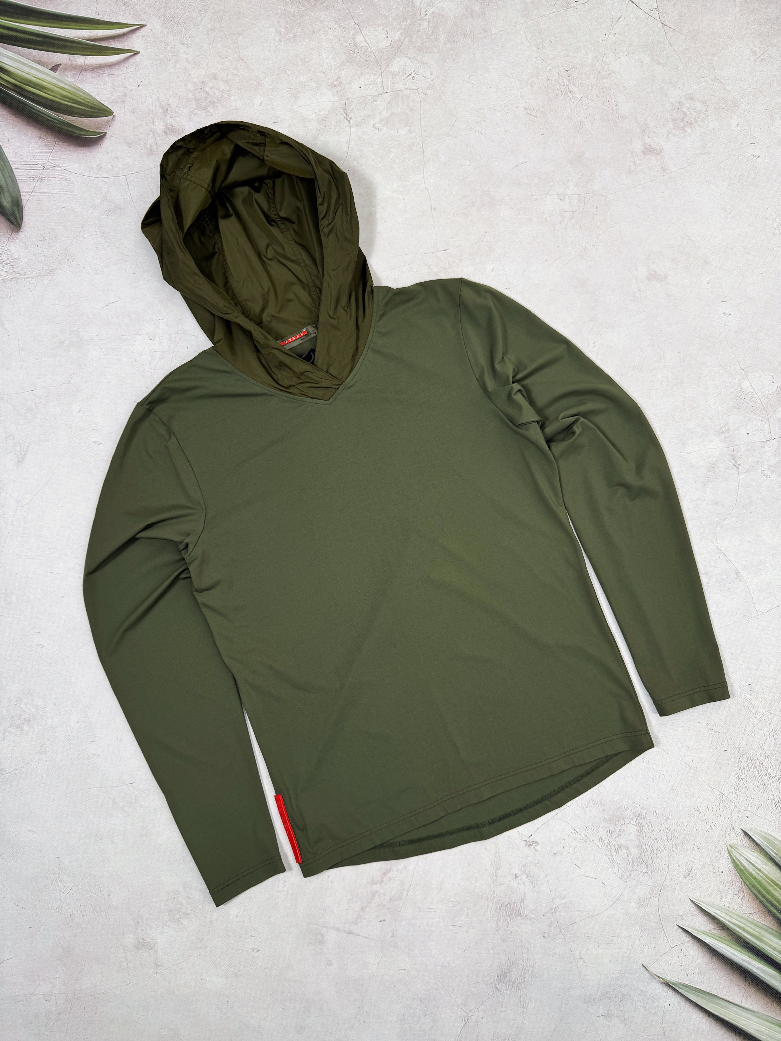 Prada Prada Nylon Hoodie Red Tab Olive Green Size US S / EU 44-46 / 1 - 3 Thumbnail