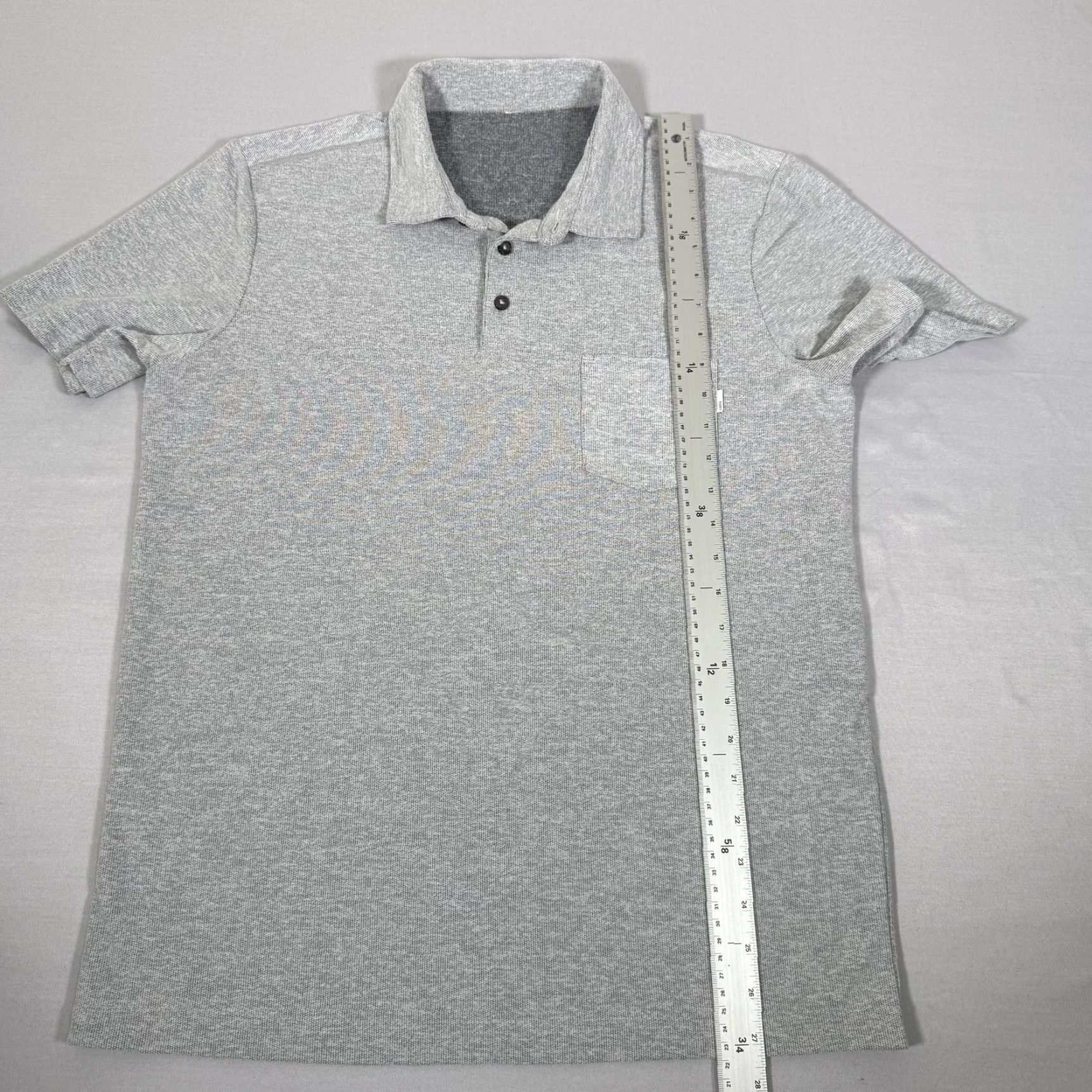 Vuori Vuori Polo Shirt Men Gray Medium Ace Performance Stretch Basic Gym Work Out Golf Polo Shirt Size US M / EU 48-50 / 2 - 5 Thumbnail