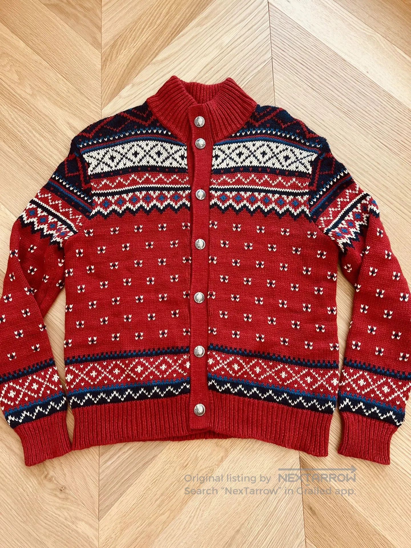 RLX Ralph Lauren Retro Polo Knit Cardigan Sweater. Size US M / EU 48-50 / 2 - 1 Thumbnail