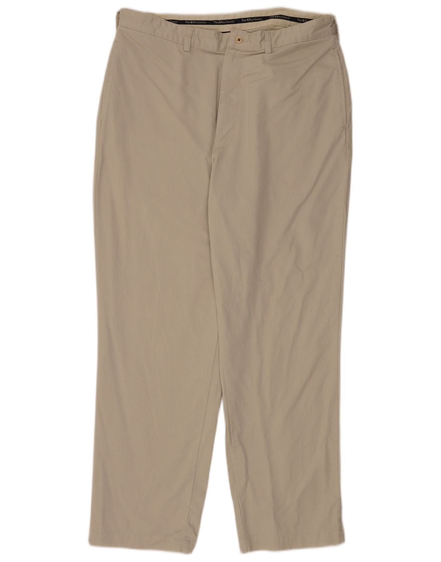 Polo Ralph Lauren Mens Tapered Casual Trousers W36 L30 Beige Cotton Size US 36 / EU 52 - 1 Thumbnail