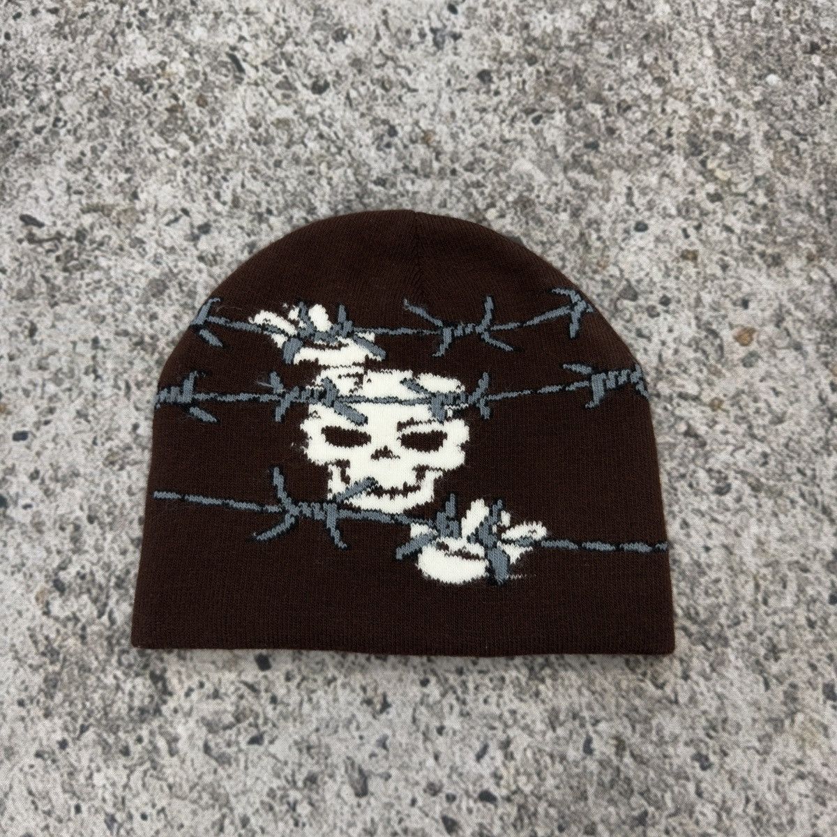 Vintage Vintage Y2K Skull Chain Skully Skull Cap Beanie Size ONE SIZE - 3 Thumbnail