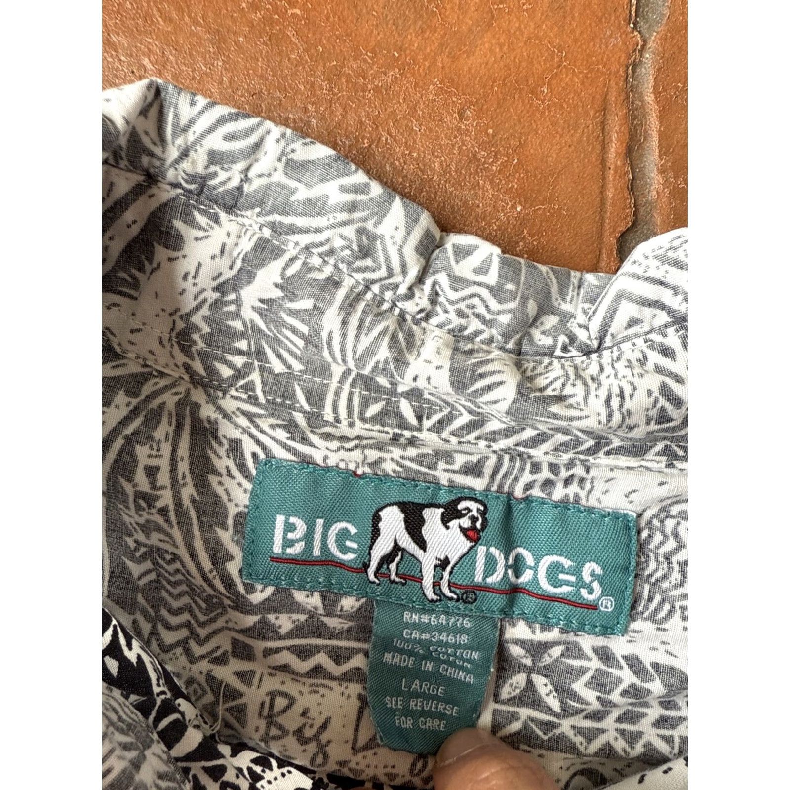 Big Dogs VINTAGE Big Hawaiian Tropical Beach Button Up Shirt Men’s Large Size US L / EU 52-54 / 3 - 2 Thumbnail