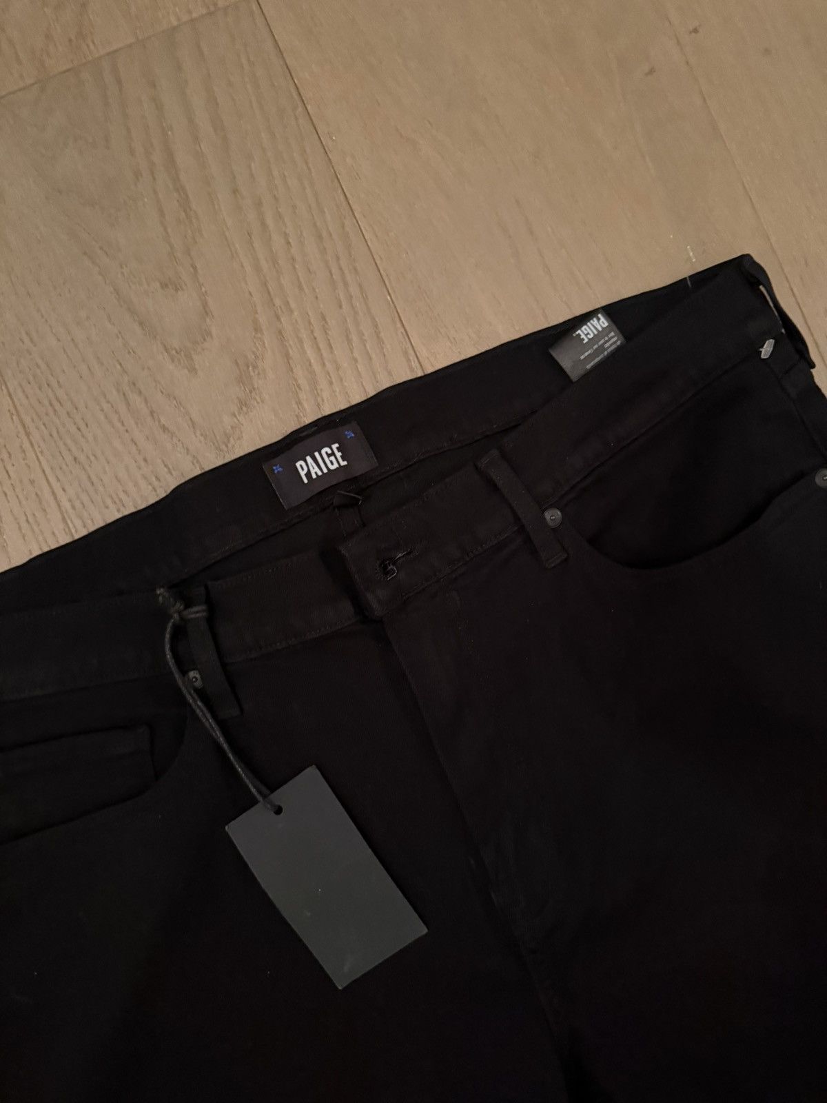 Paige PAIGE Black Slim Skinny Jeans – Transcend Denim – New Size US 36 / EU 52 - 3 Thumbnail