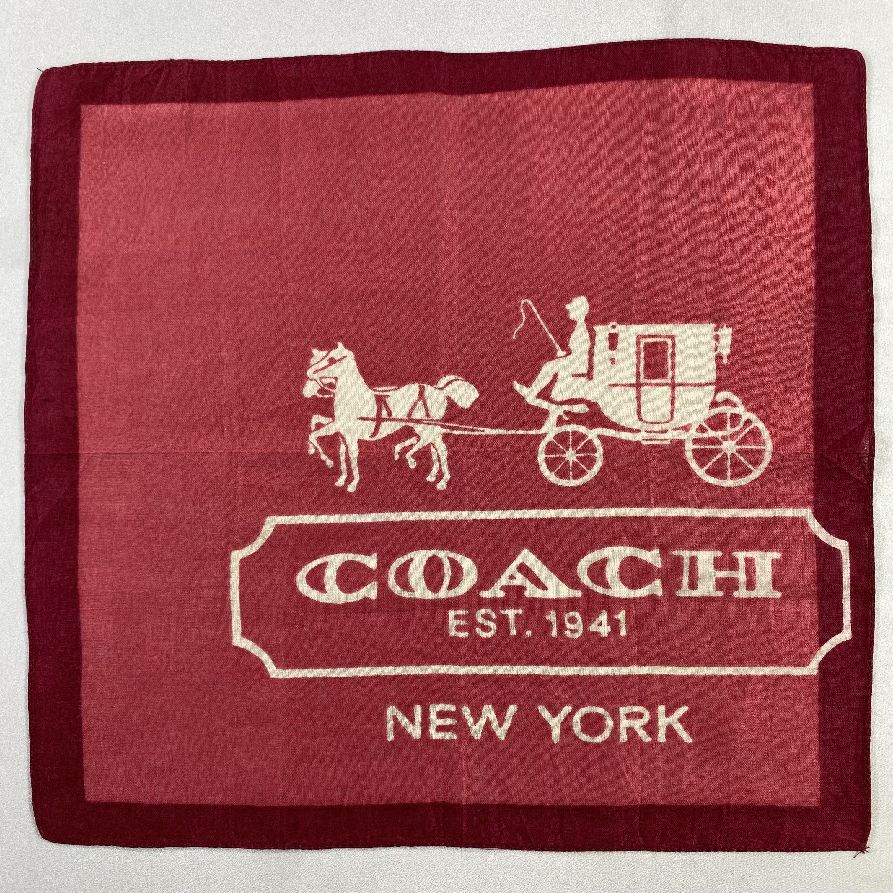 Coach × Vintage Coach Bandana/ Handkerchief / Neckerchief-P1046 Size ONE SIZE - 1 Thumbnail