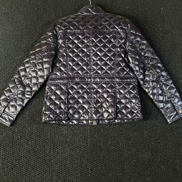 J.Crew J. Crew Quilted Puffer Down Jacket Navy Blue Snap Button Full Zip Women PL Blue Size L / US 10 / IT 46 - 5 Thumbnail