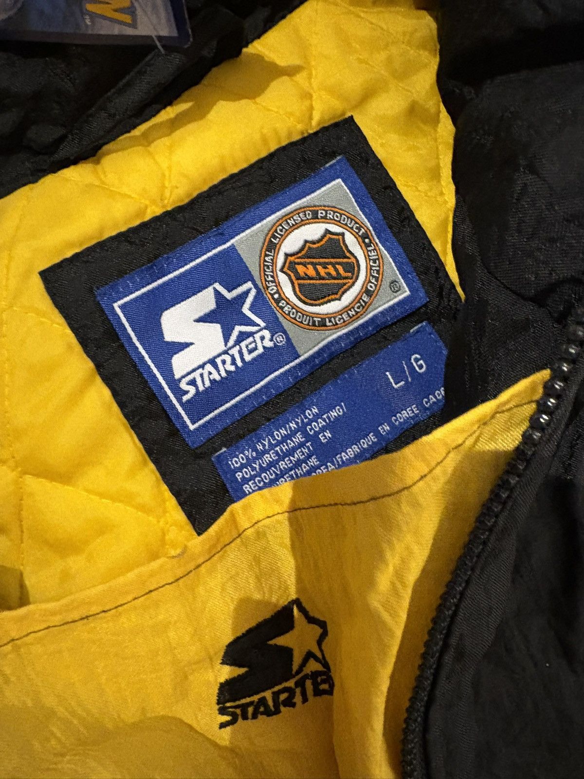 Starter (Size L) 90s Vancouver Canucks NHL Starter Pullover Jacket Size US L / EU 52-54 / 3 - 3 Thumbnail