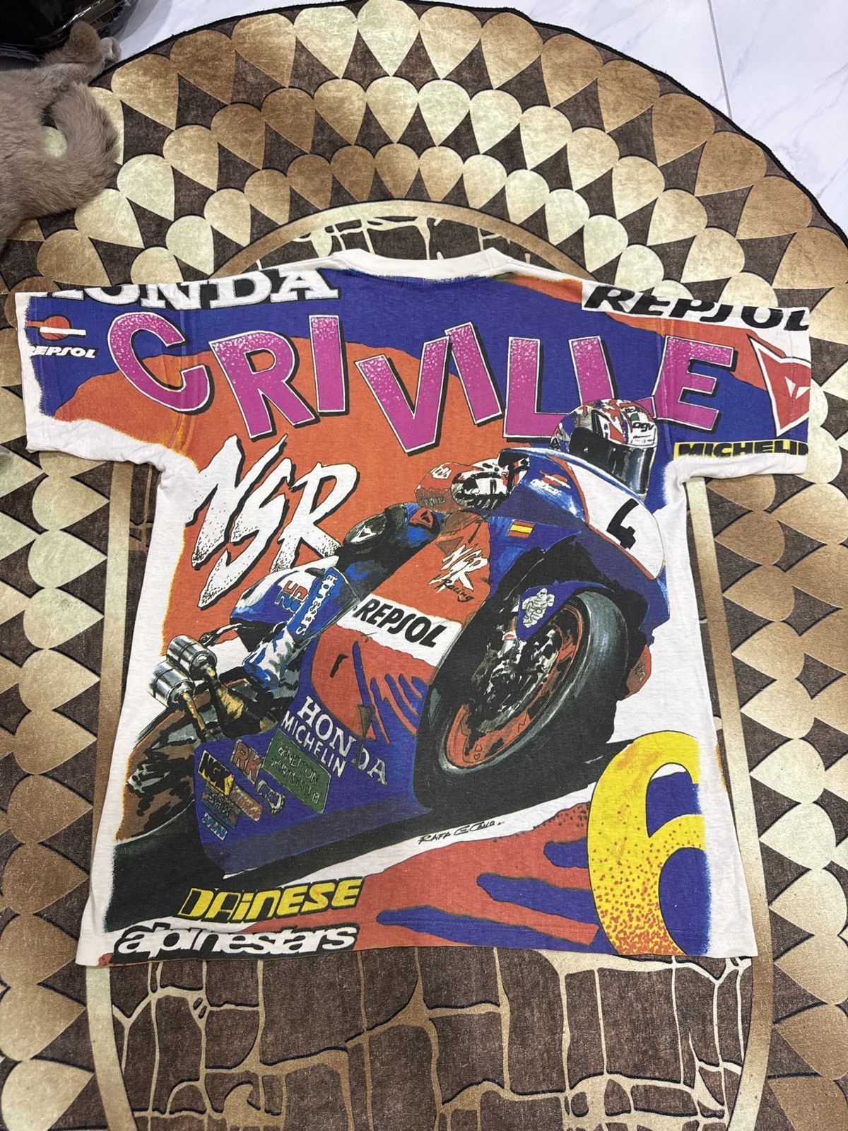Vintage ‼️Rare Vintage Honda Alex Criville shirt 90s‼️ Size US XL / EU 56 / 4 - 11 Thumbnail
