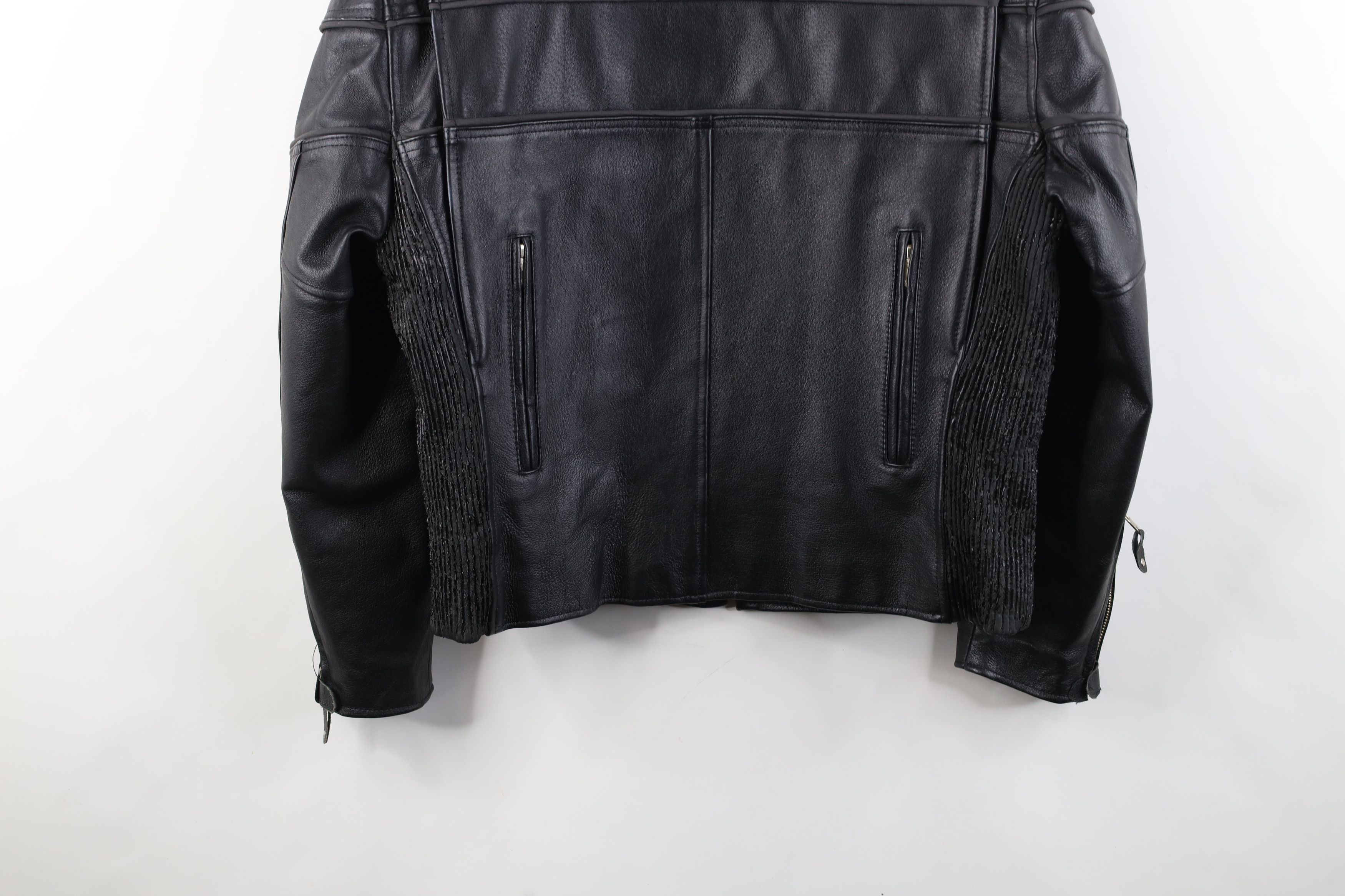 Vintage Vintage 90s Streetwear Lined Leather Motorcycle Jacket Size US L / EU 52-54 / 3 - 16 Thumbnail