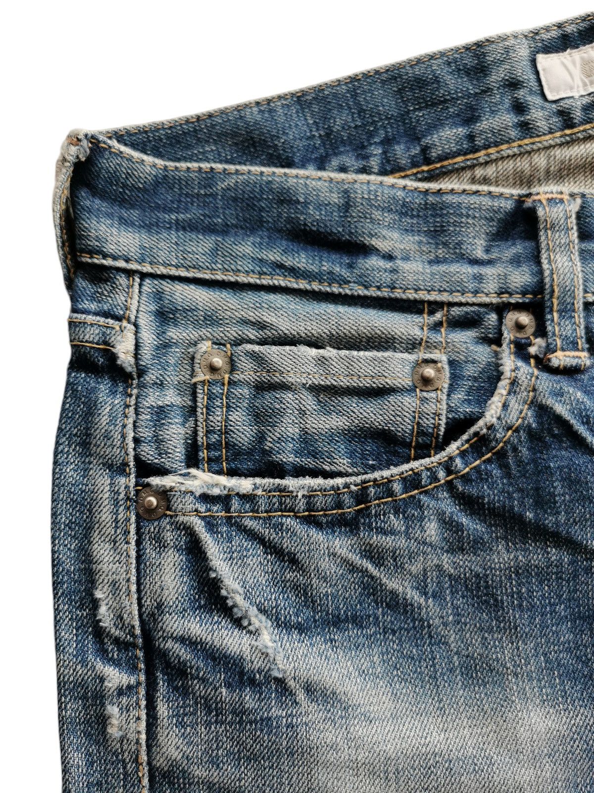 Japanese Brand Vintage DMG Distressed Japanese Denim Jeans Size US 30 / EU 46 - 8 Thumbnail