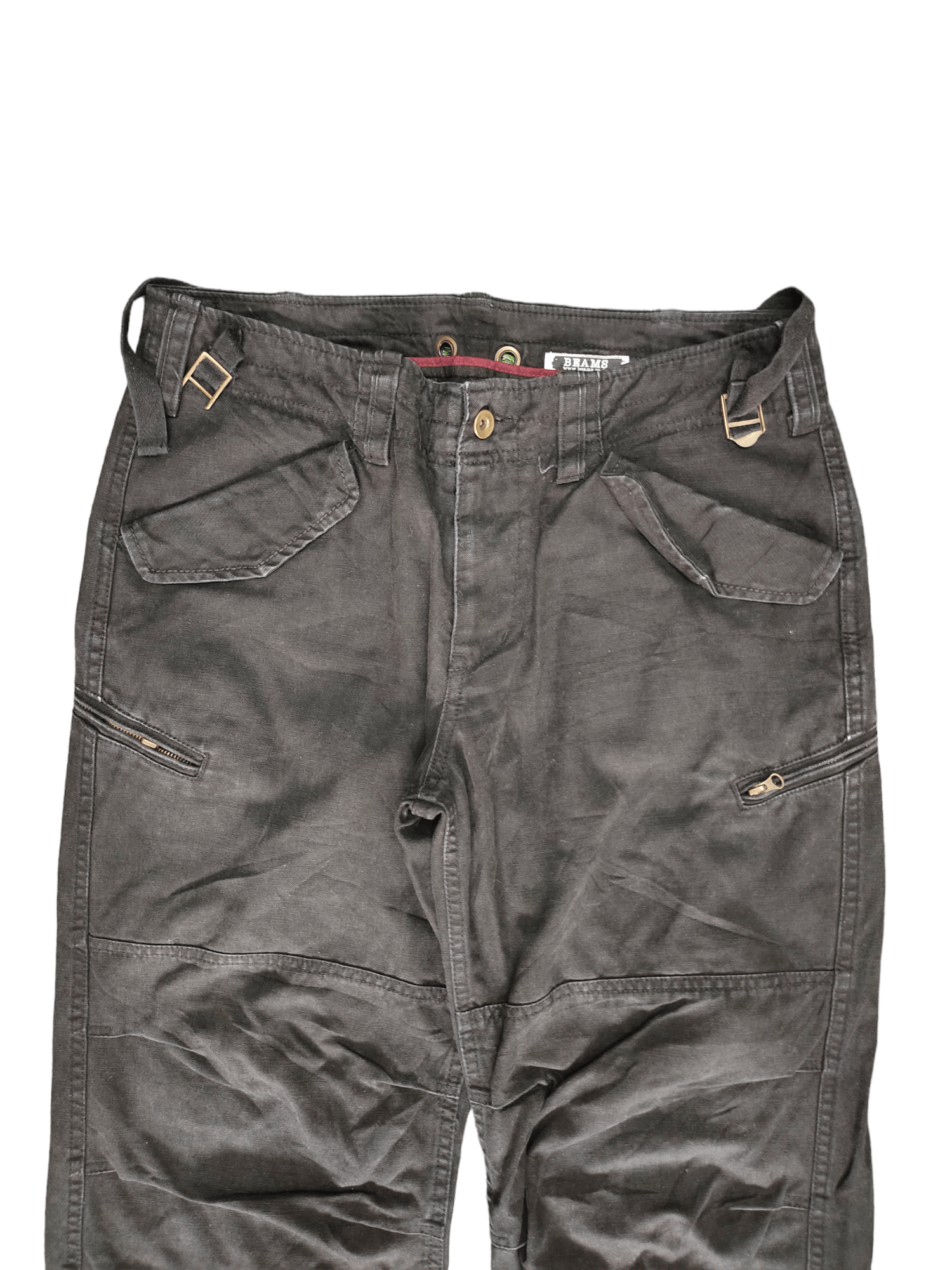 Beams Plus Baggy Pants Beams Multi Zipper Pocket Duck Cotton Pants Size US 32 / EU 48 - 2 Thumbnail