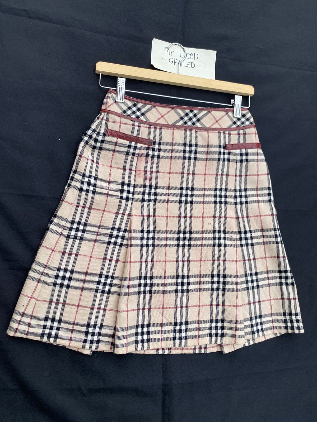 Burberry Rare Vintage Burberry Checkered Brown Midi Skirt Size 25" / US 0 / IT 36 - 2 Thumbnail