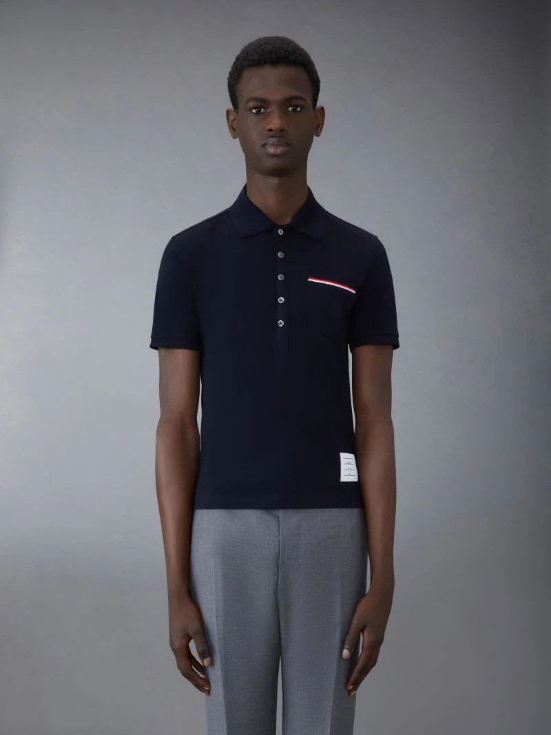 Thom Browne Thom Browne - Pique Pocket Polo Size US S / EU 44-46 / 1 - 11 Thumbnail