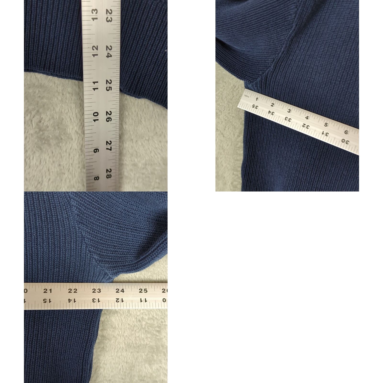 Vintage VINTAGE L.L. Bean Sweater Men’s L Blue Henley Knit Pullover flaw Shuades? Size US L / EU 52-54 / 3 - 9 Thumbnail