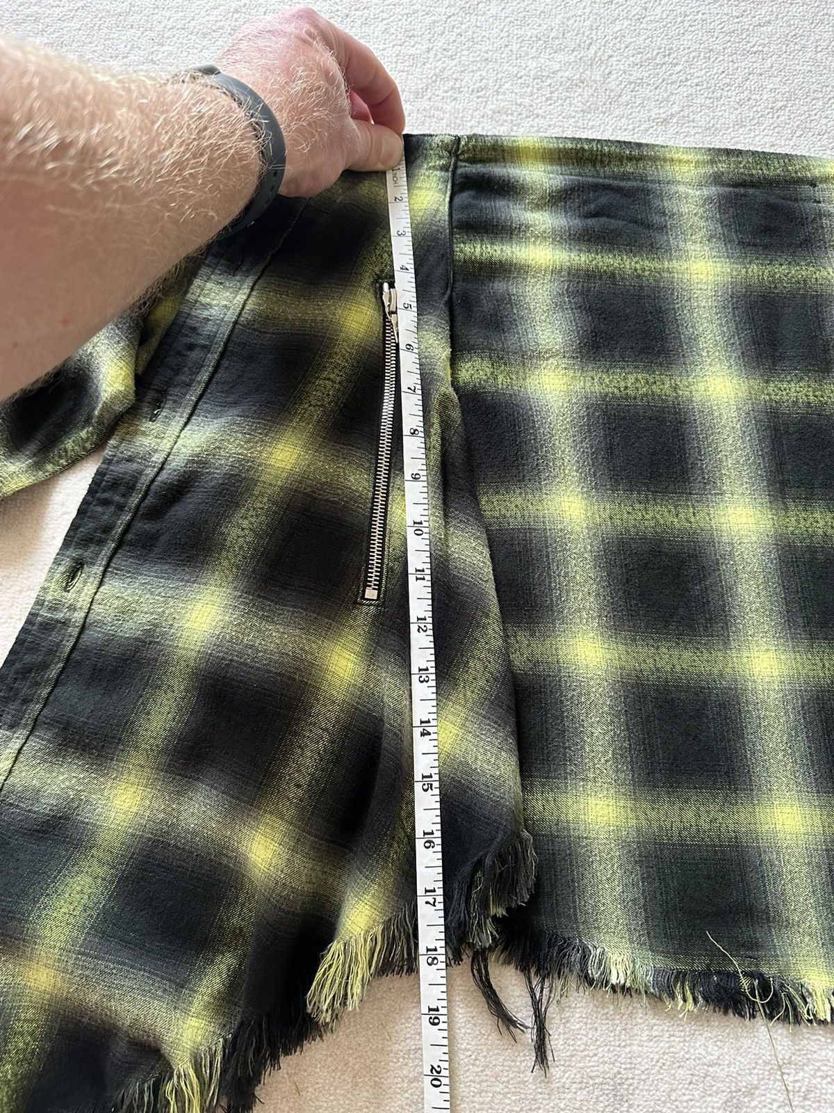 Amiri SS19 Amiri raw hem flannel waist wrap shirt Size ONE SIZE - 25 Thumbnail