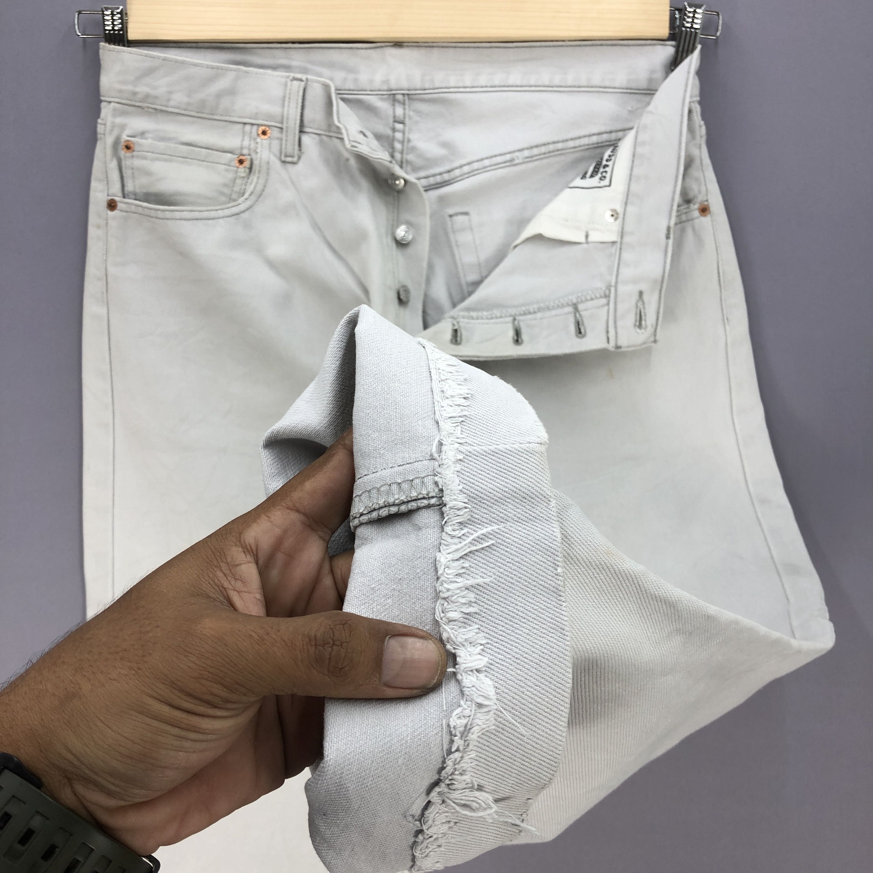 Levi's Vintage Levis 501 Jeans Flare White Button Up Denim Size US 34 / EU 50 - 10 Thumbnail