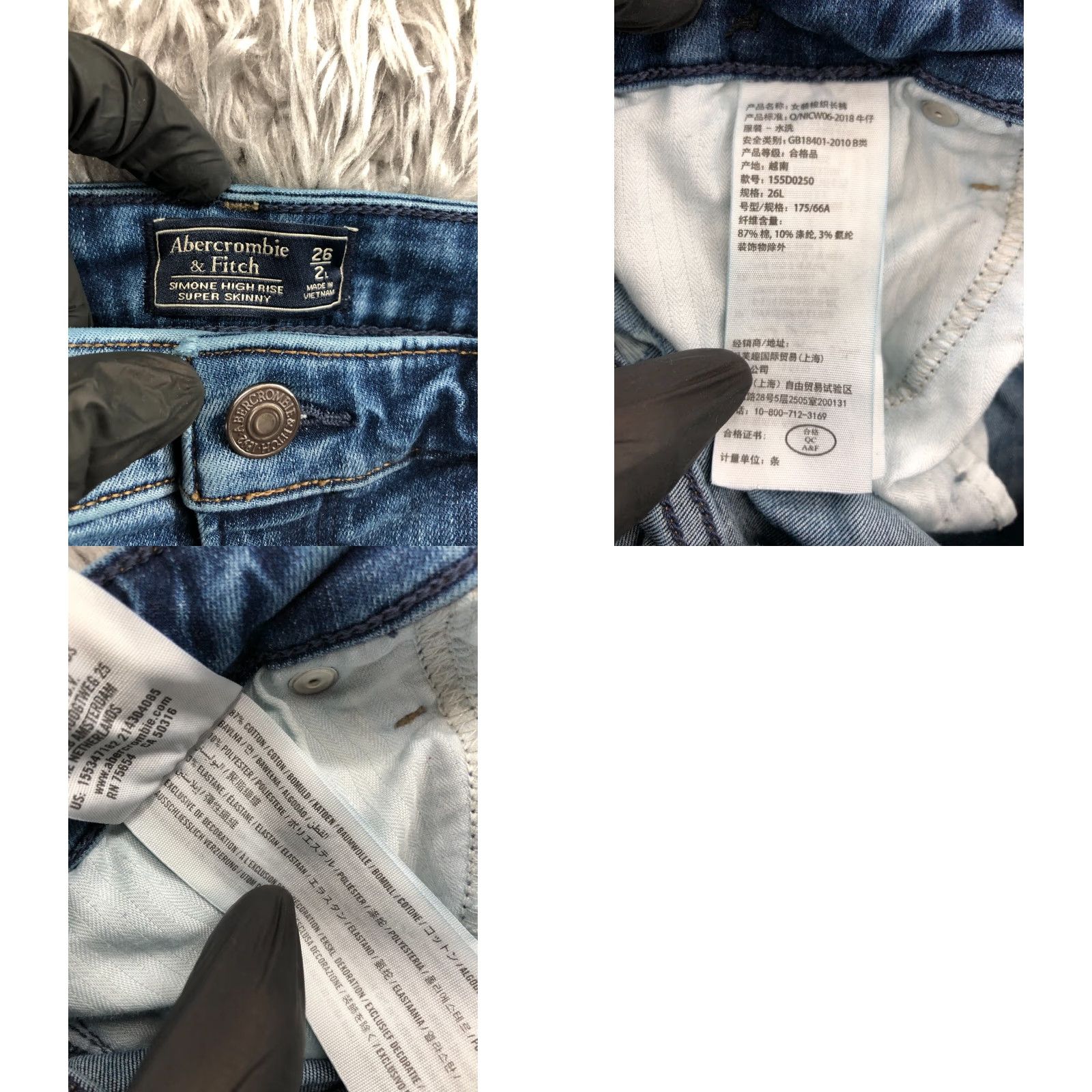 Abercrombie & Fitch Abercrombie & Fitch Simone High Rise Skinny Jeans Womens Blue Size 2 Long Size 26" / US 2 / IT 38 - 9 Thumbnail