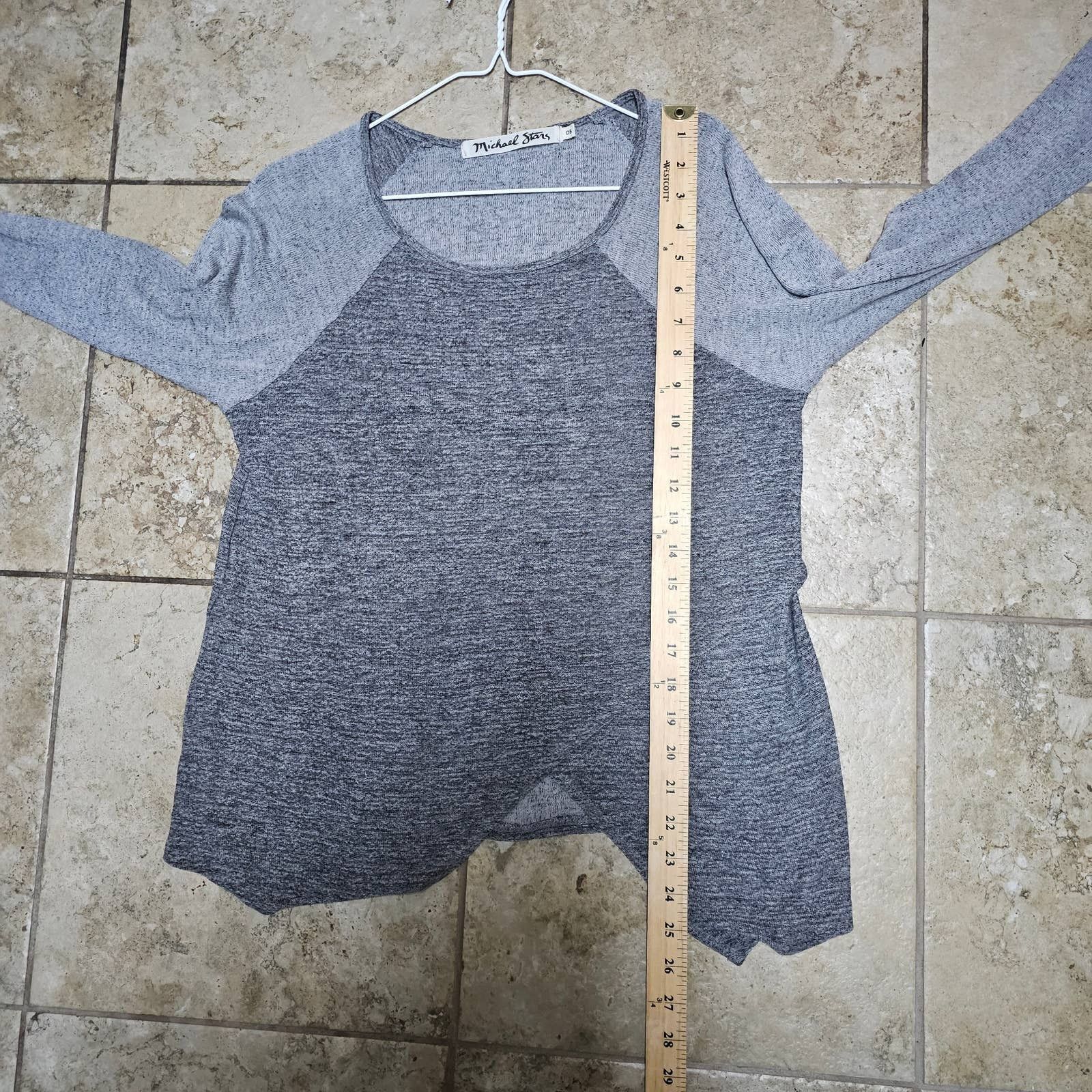 Michael Stars Michael Stars Asymmetrical Front Sweater Tunic Gray O/S Size ONE SIZE - 7 Thumbnail