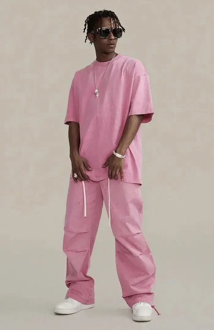 Japanese Brand Pink Stacked Sweatpants y2k streetwear retro style Size US 32 / EU 48 - 5 Thumbnail